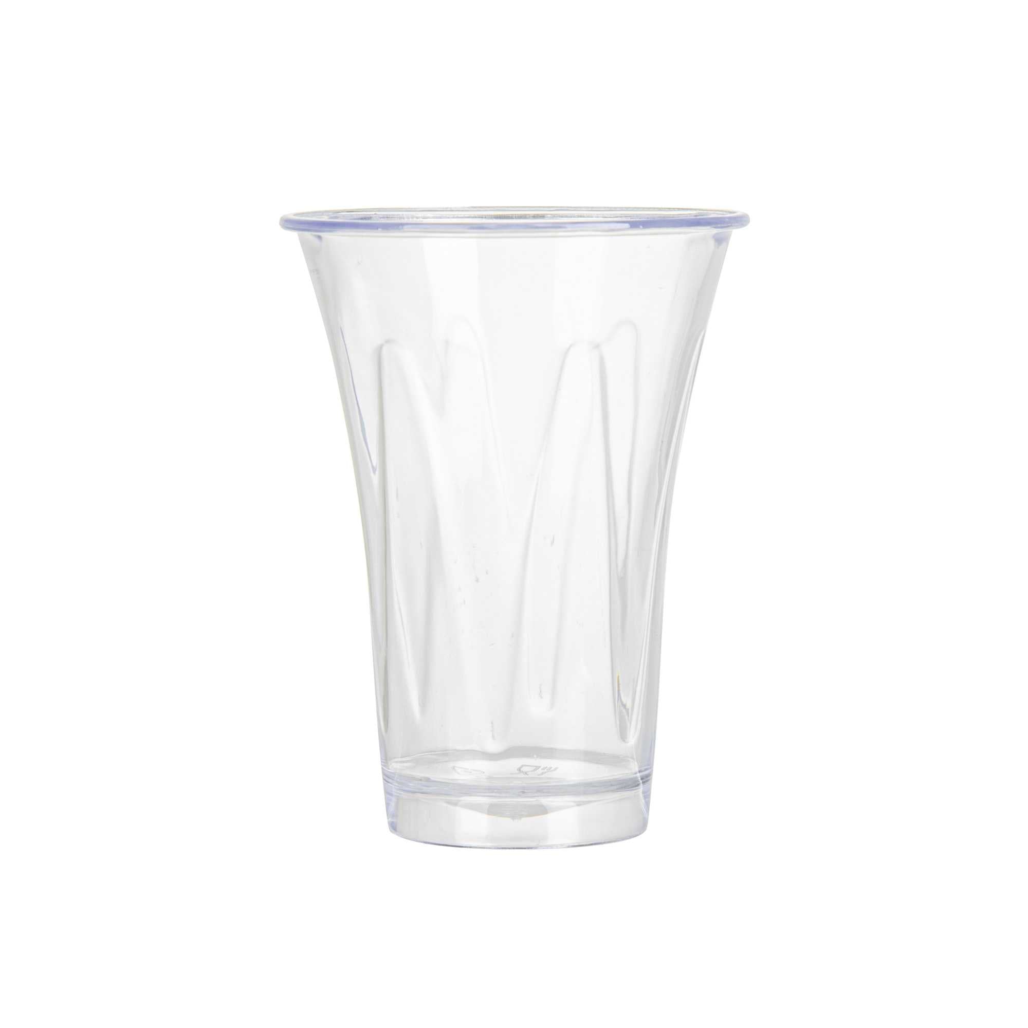 Mini Serve 2 oz Round Clear Plastic Mini Trumpet Cup - 2" x 2" x 2 1/2" - 100 count box