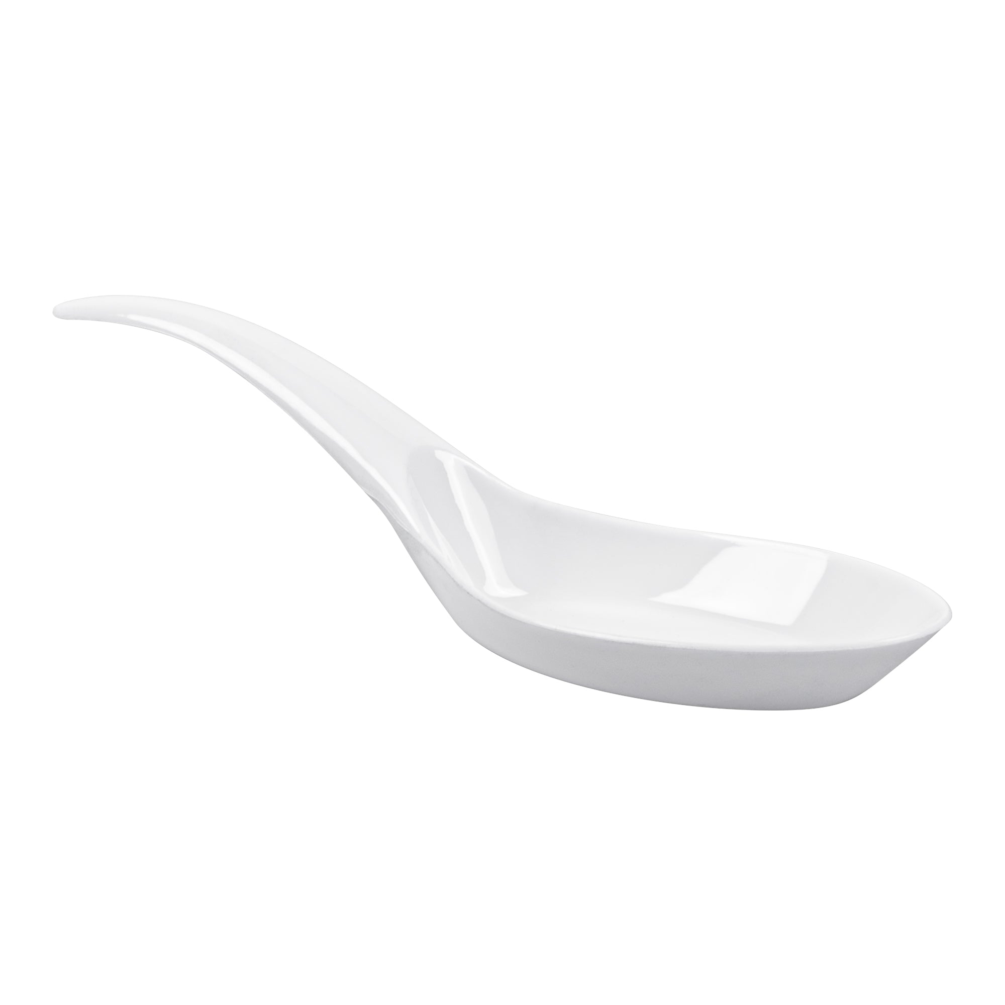 Mini Serve White Plastic Wave Spoon - 5" x 1 1/2" - 100 count box