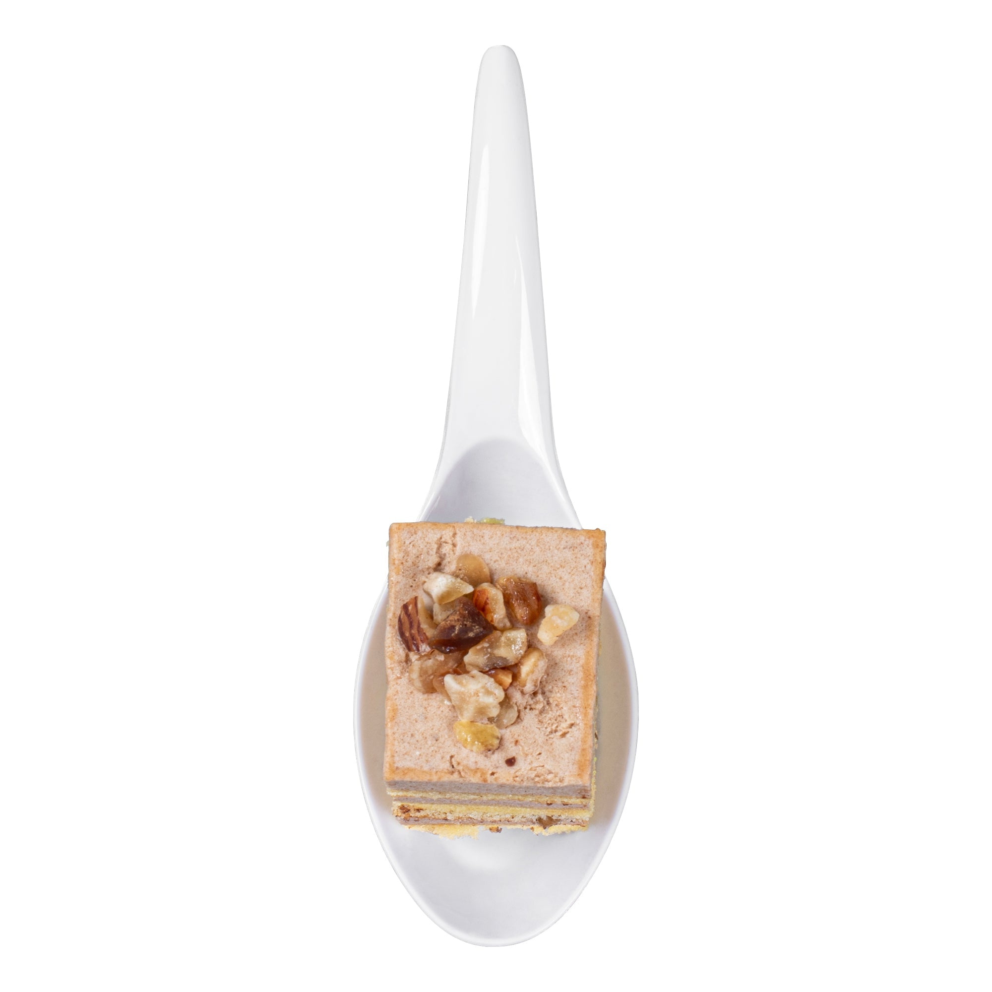 Mini Serve White Plastic Wave Spoon - 5" x 1 1/2" - 100 count box