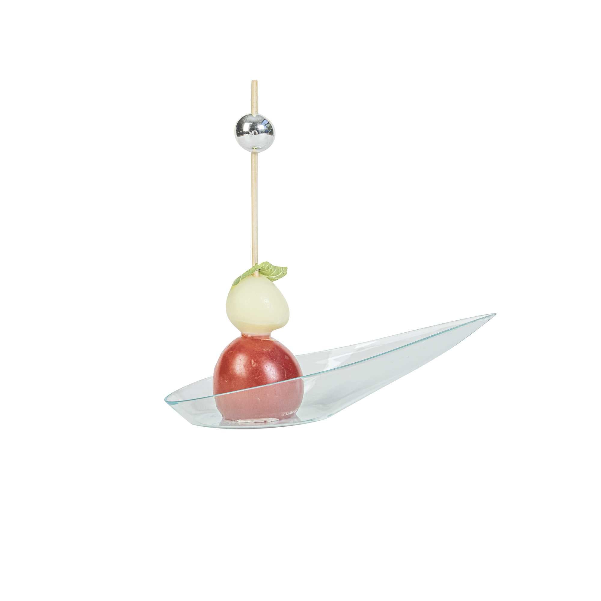 Mini Serve Teardrop Seagreen Plastic Spoon - 4" x 2" x 1/2" - 100 count box