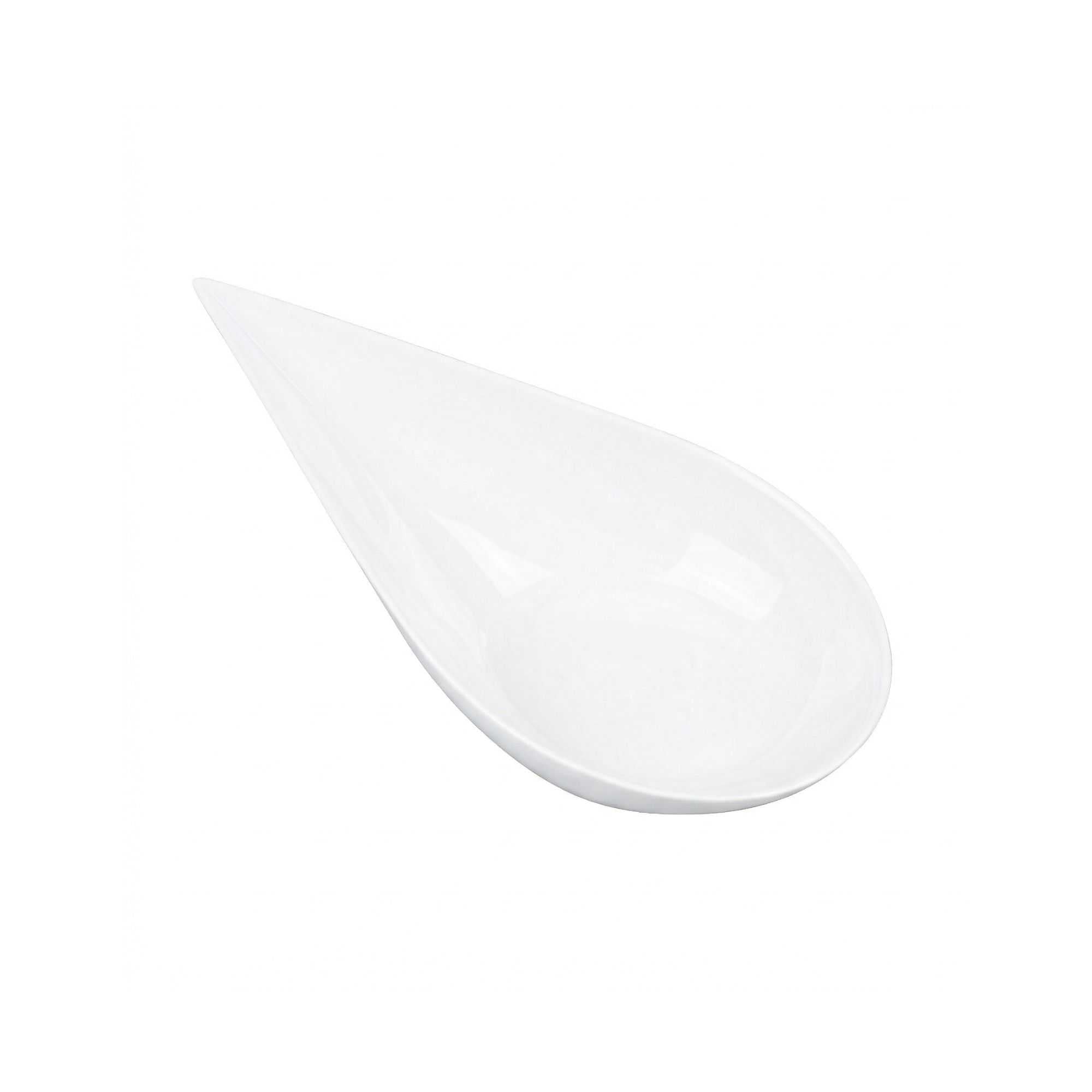 Mini Serve Teardrop White Plastic Spoon - 4" x 2" x 1/2" - 100 count box