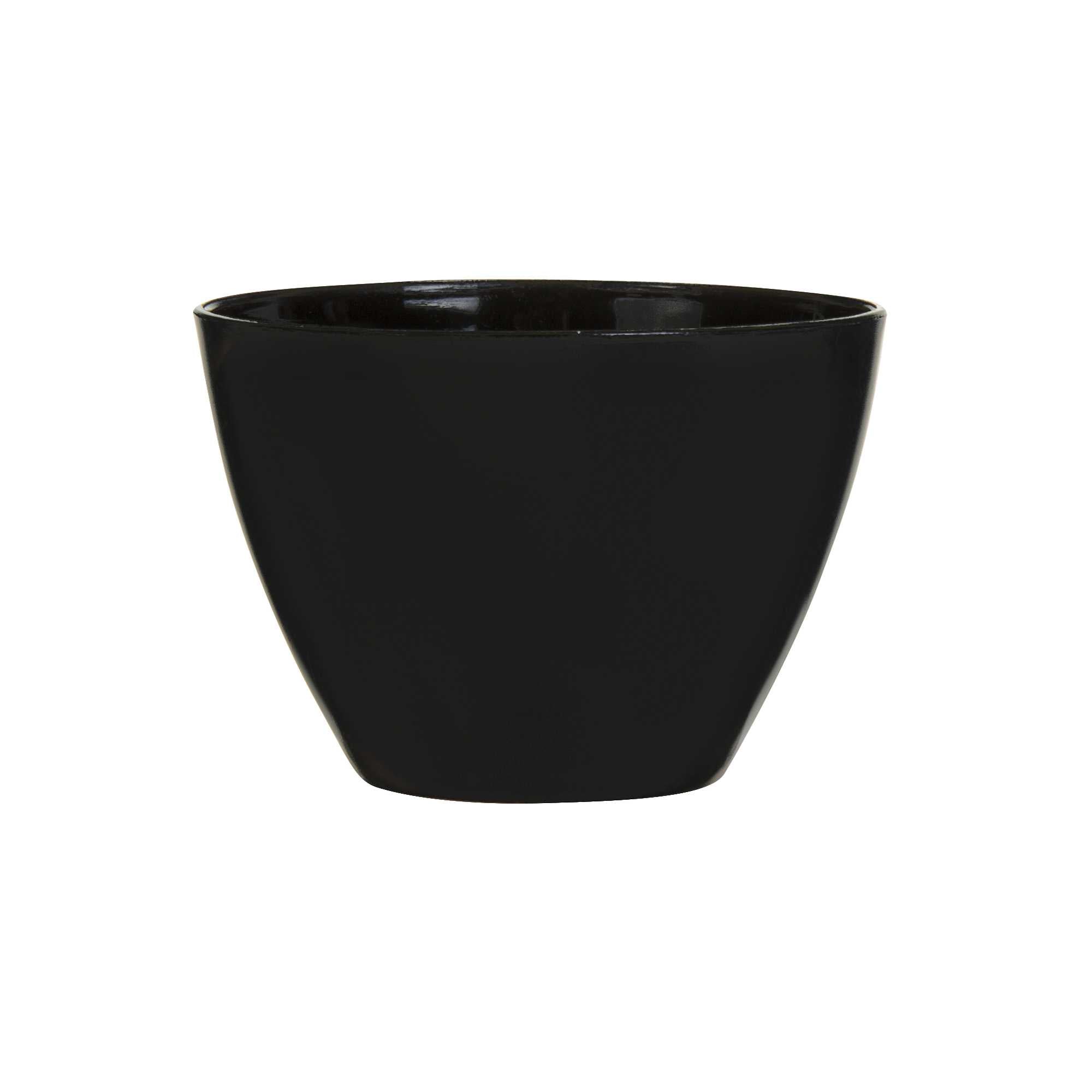 Mini Serve 2 oz Round Black Plastic Mini Tasting Bowl - 2" x 2" x 1 1/2" - 100 count box