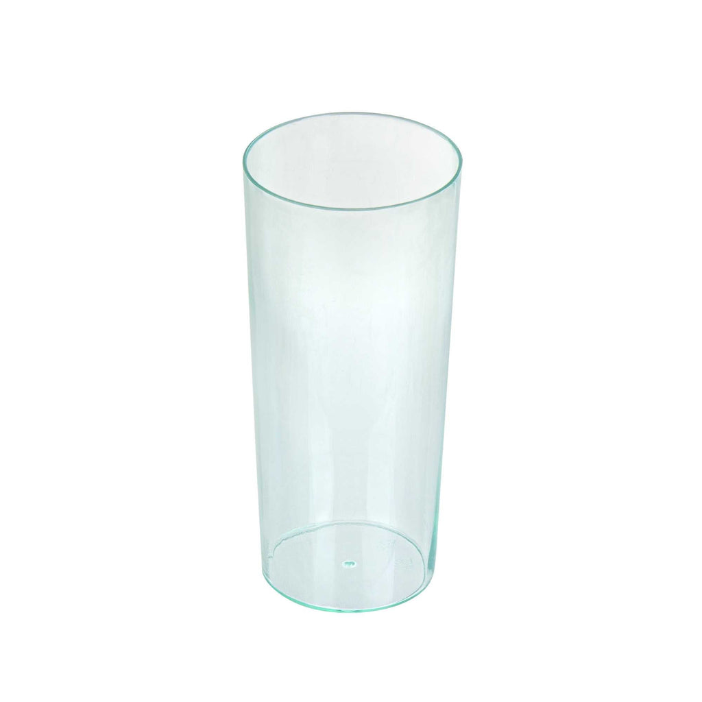 Bev Tek 5 oz Round Seagreen Plastic Cannello Cocktail Glass - 1 3/4" x 1 3/4" x 4" - 100 count box