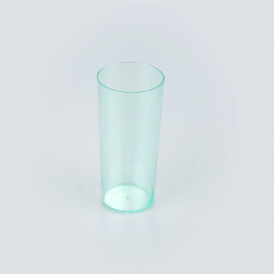 Bev Tek 5 oz Round Seagreen Plastic Cannello Cocktail Glass - 1 3/4" x 1 3/4" x 4" - 100 count box