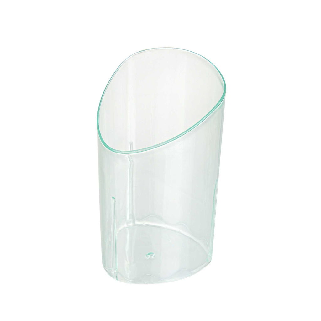 Mini Serve 3 oz Seagreen Plastic Triangolo Shot Glass - 1 3/4" x 1 3/4" x 3" - 100 count box