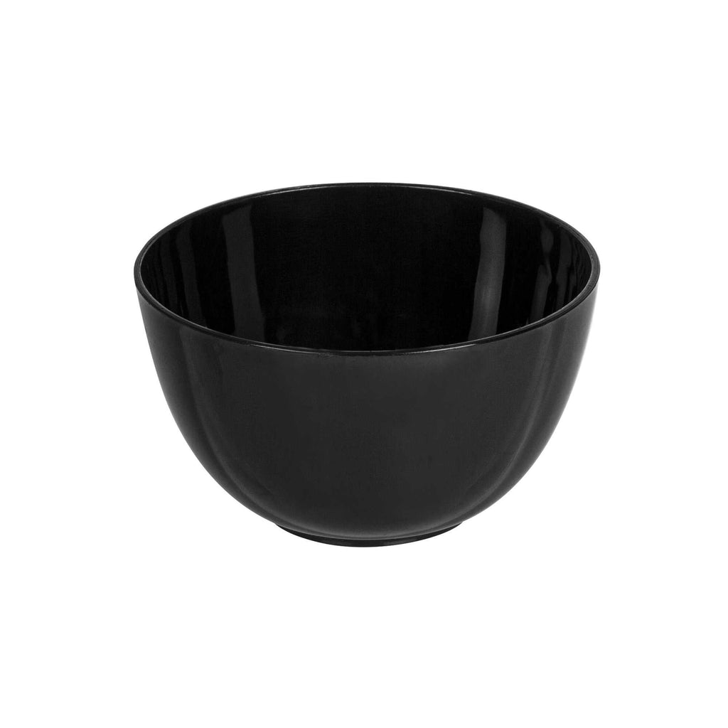 Mini Serve 4 oz Round Black Plastic Bodega Cup - 3" x 3" x 1 3/4" - 100 count box