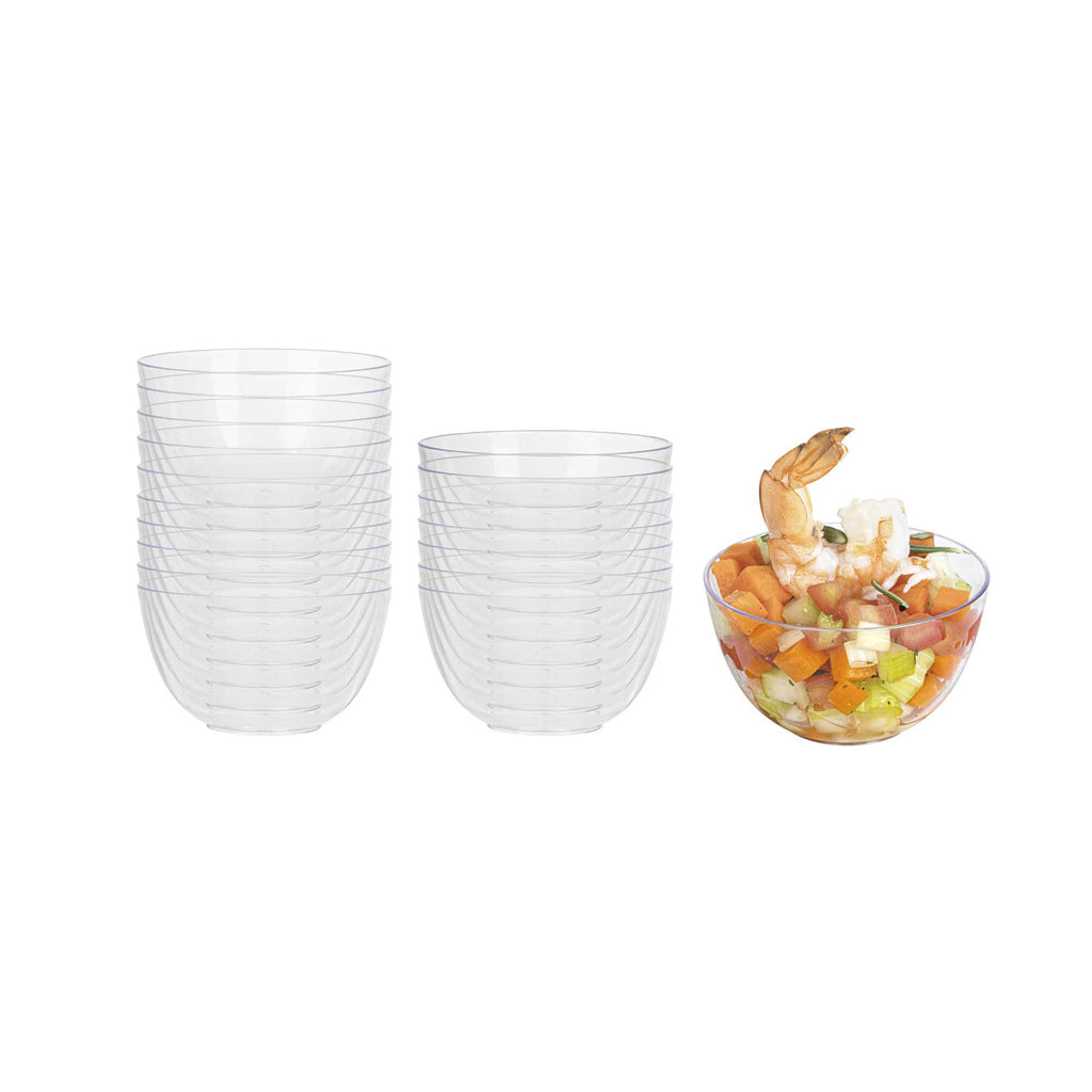 Mini Serve 4 oz Round Clear Plastic Bodega Cup - 3" x 3" x 1 3/4" - 100 count box