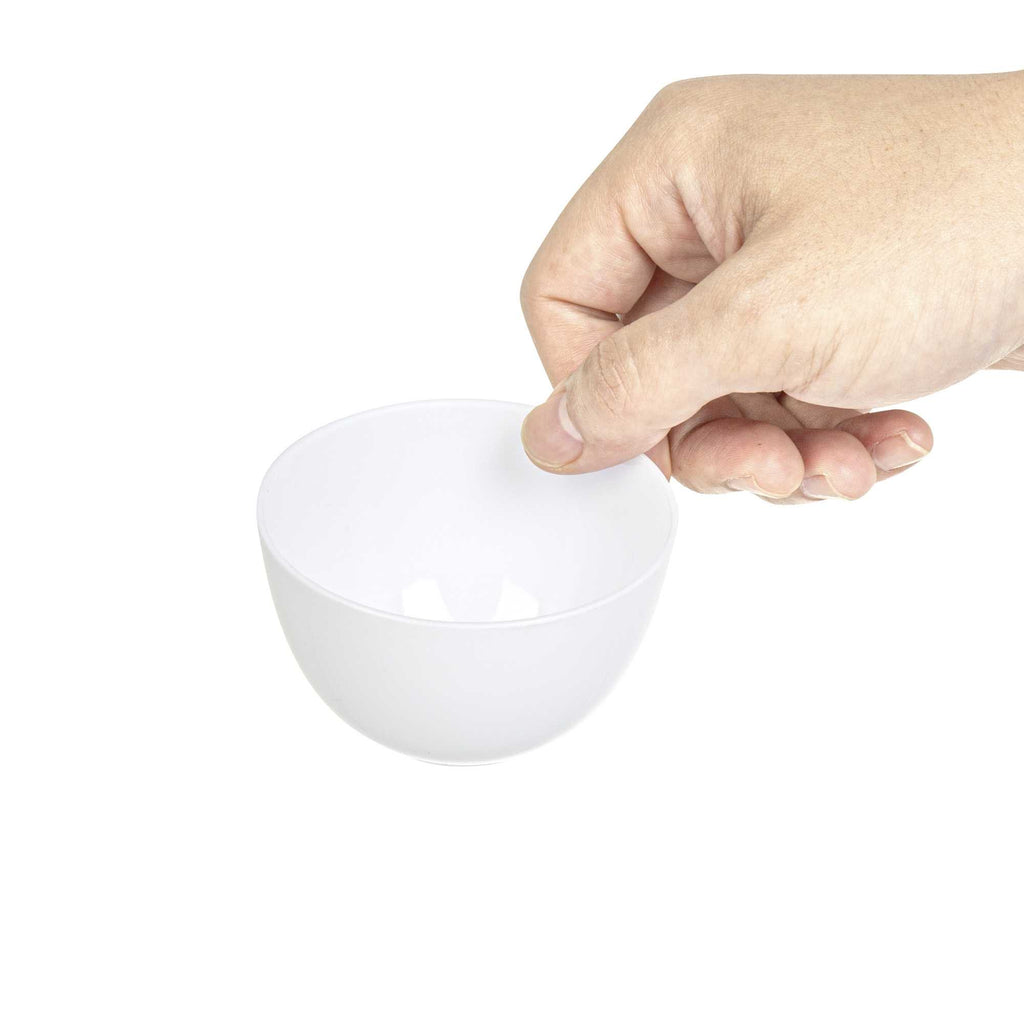 Mini Serve 4 oz Round White Plastic Bodega Cup - 3" x 3" x 1 3/4" - 100 count box
