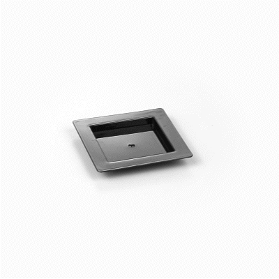 Mini Serve Square Black Plastic Mini Edge Plate - 2 3/4" x 2 3/4" - 100 count box