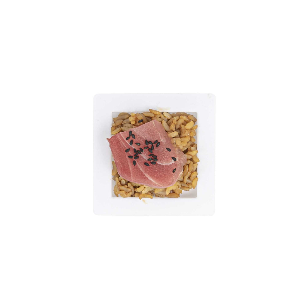 Mini Serve Square White Plastic Mini Edge Plate - 2 3/4" x 2 3/4" - 100 count box