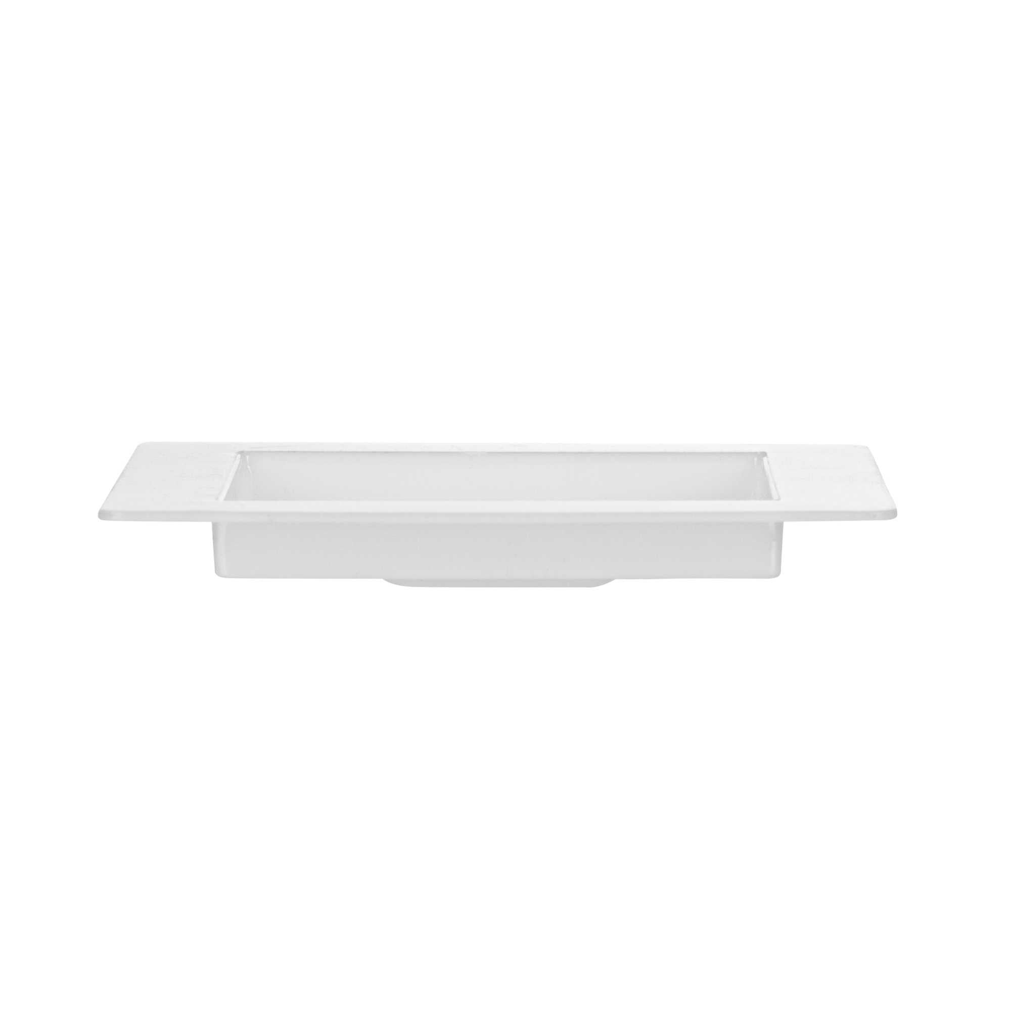 Mini Serve Square White Plastic Mini Edge Plate - 2 3/4" x 2 3/4" - 100 count box