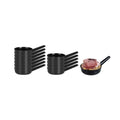 Mini Serve 1 oz Round Black Plastic Mini Sauce Pan - 3 1/4" x 2" x 1/2" - 100 count box