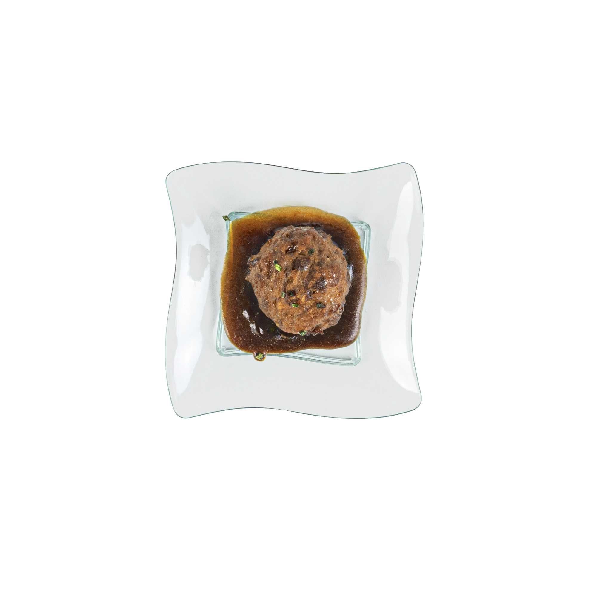 Mini Serve Square Seagreen Plastic Aqua Plate - 3" x 3" - 100 count box
