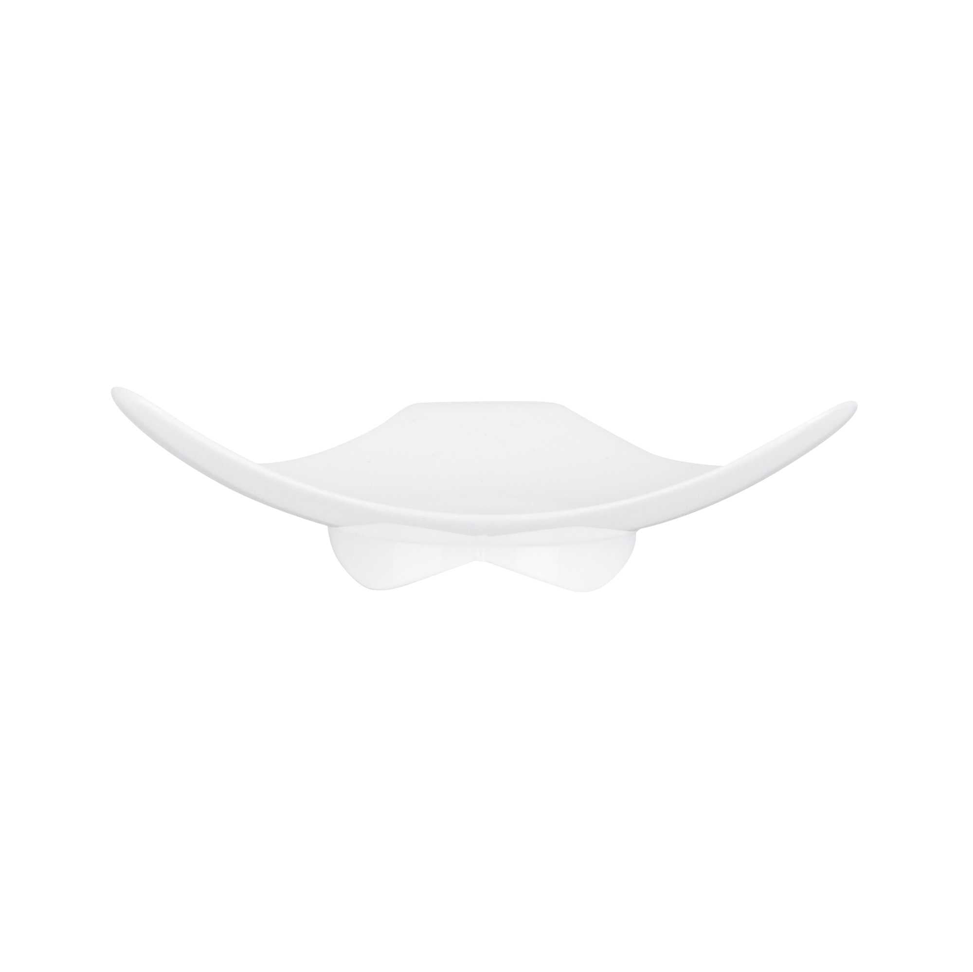 Mini Serve Triangle White Plastic Shooting Star Appetizer Plate - 3" x 3" - 100 count box