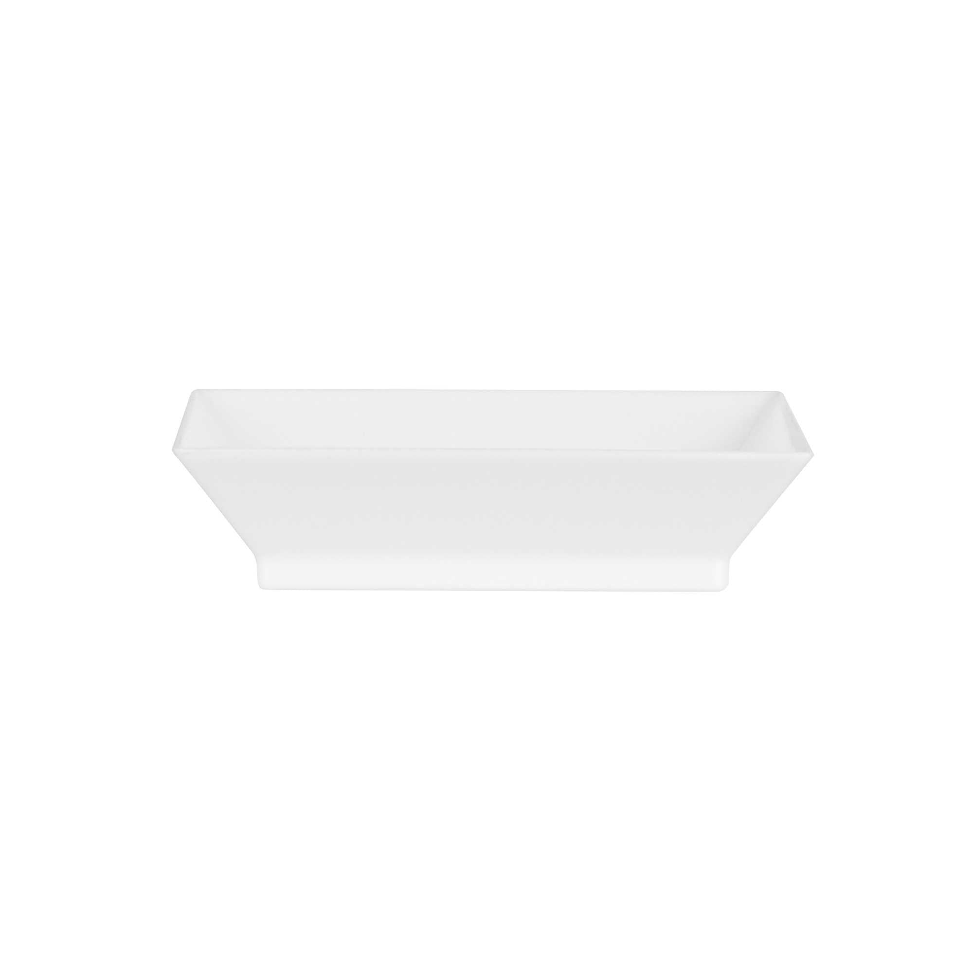 Mini Serve Square White Plastic Mini Modern Plate - 2 1/2" x 2 1/2" x 1/2" - 100 count box