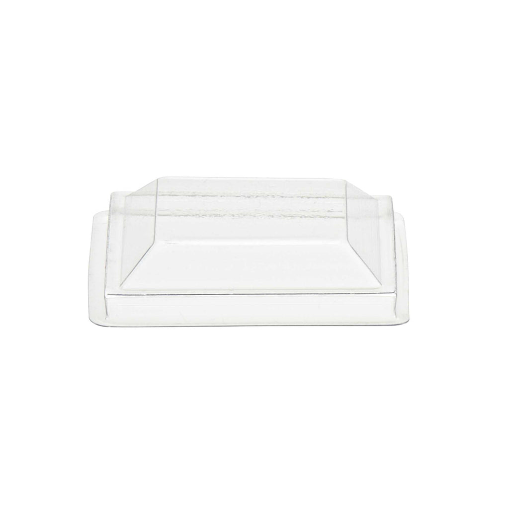 Mini Serve Square Clear Plastic Lid - Fits Tall Geometric Cup - 100 count box
