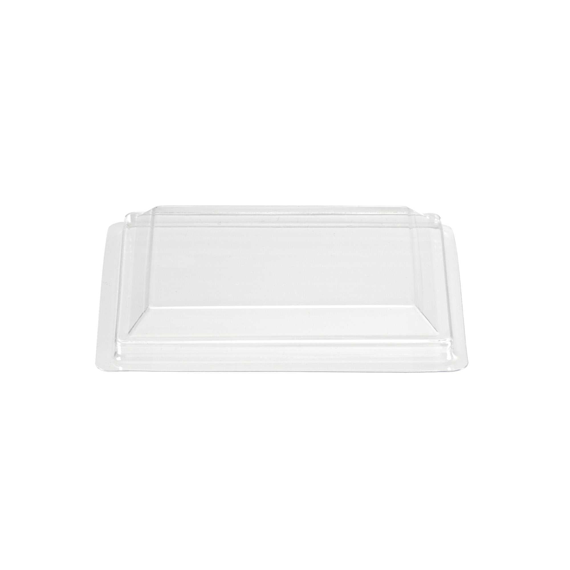 Mini Serve Square Clear Plastic Lid - Fits Large Kova Cup - 100 count box