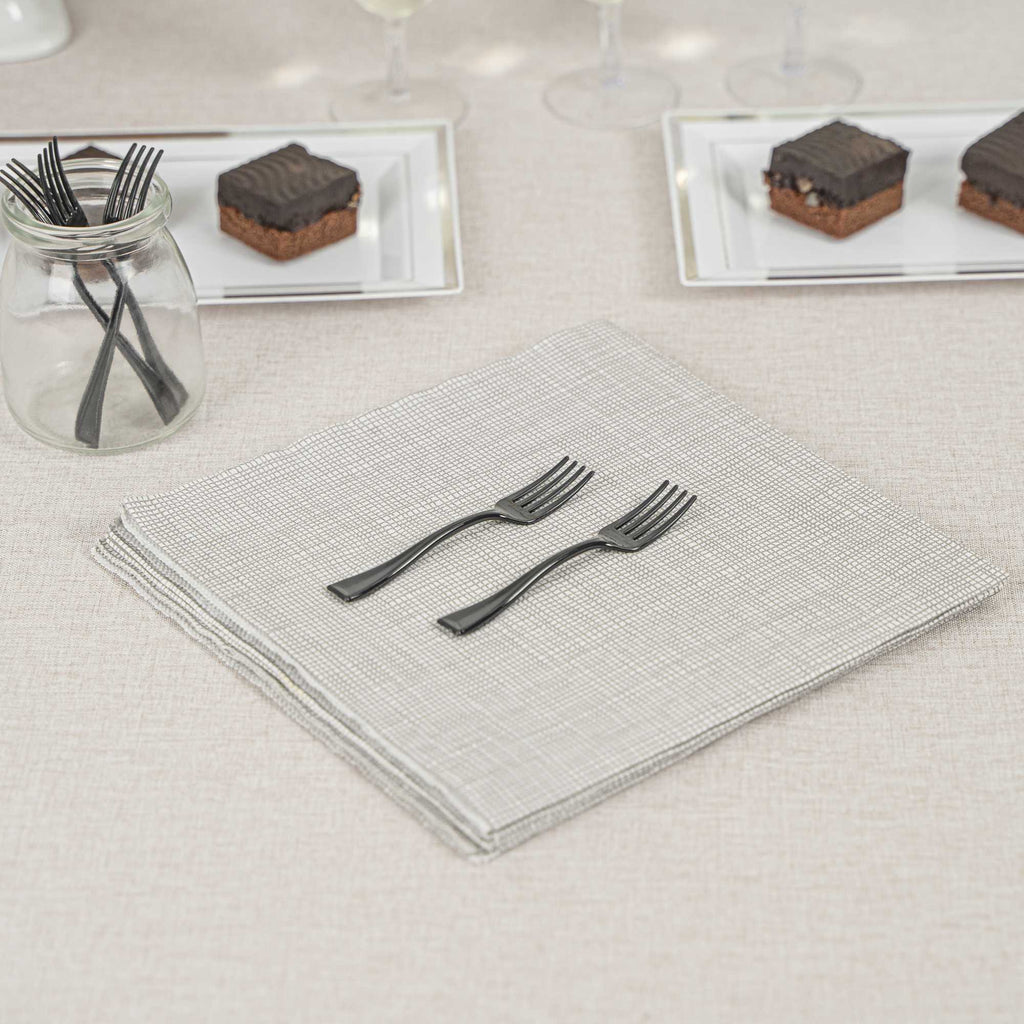 Mini Serve Black Plastic Mini Fork - 4" - 500 count box