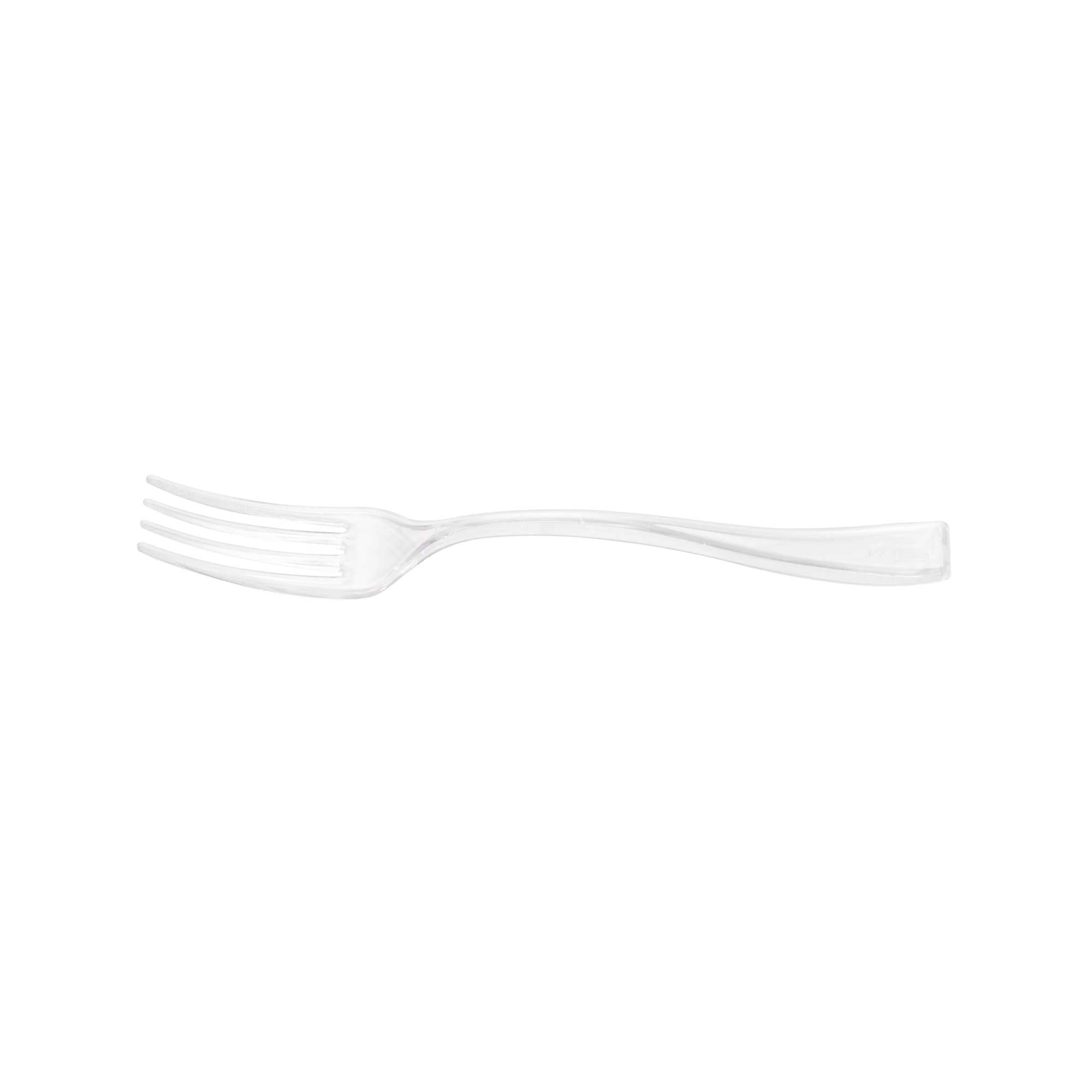 Mini Serve Clear Plastic Mini Fork - 4" - 500 count box