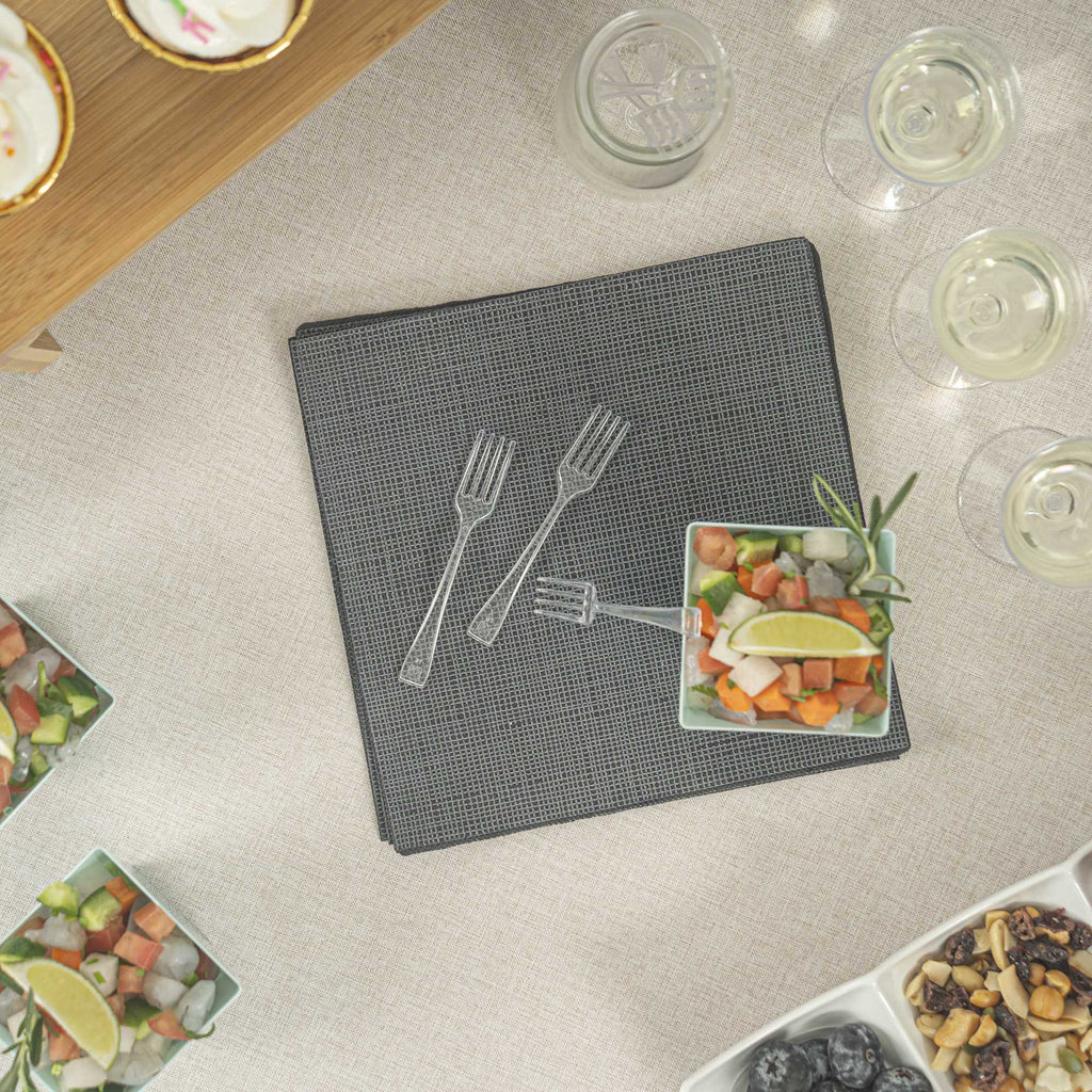 Mini Serve Clear Plastic Mini Fork - 4" - 500 count box
