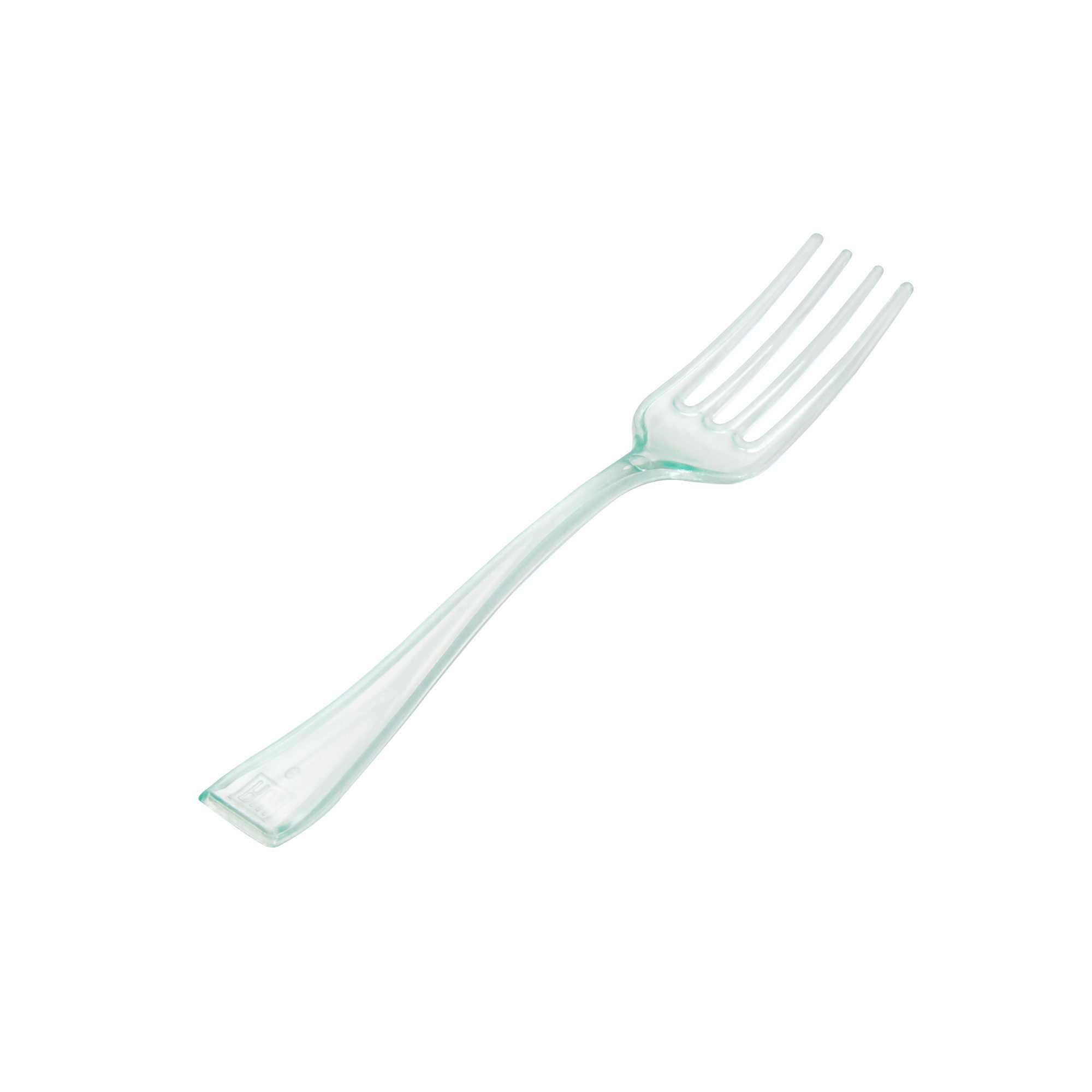 Mini Serve Seagreen Plastic Mini Fork - 4" - 500 count box