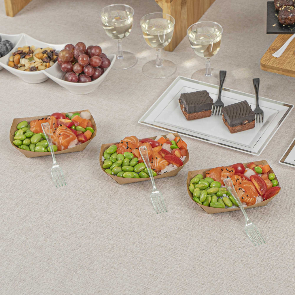 Mini Serve Seagreen Plastic Mini Fork - 4" - 500 count box