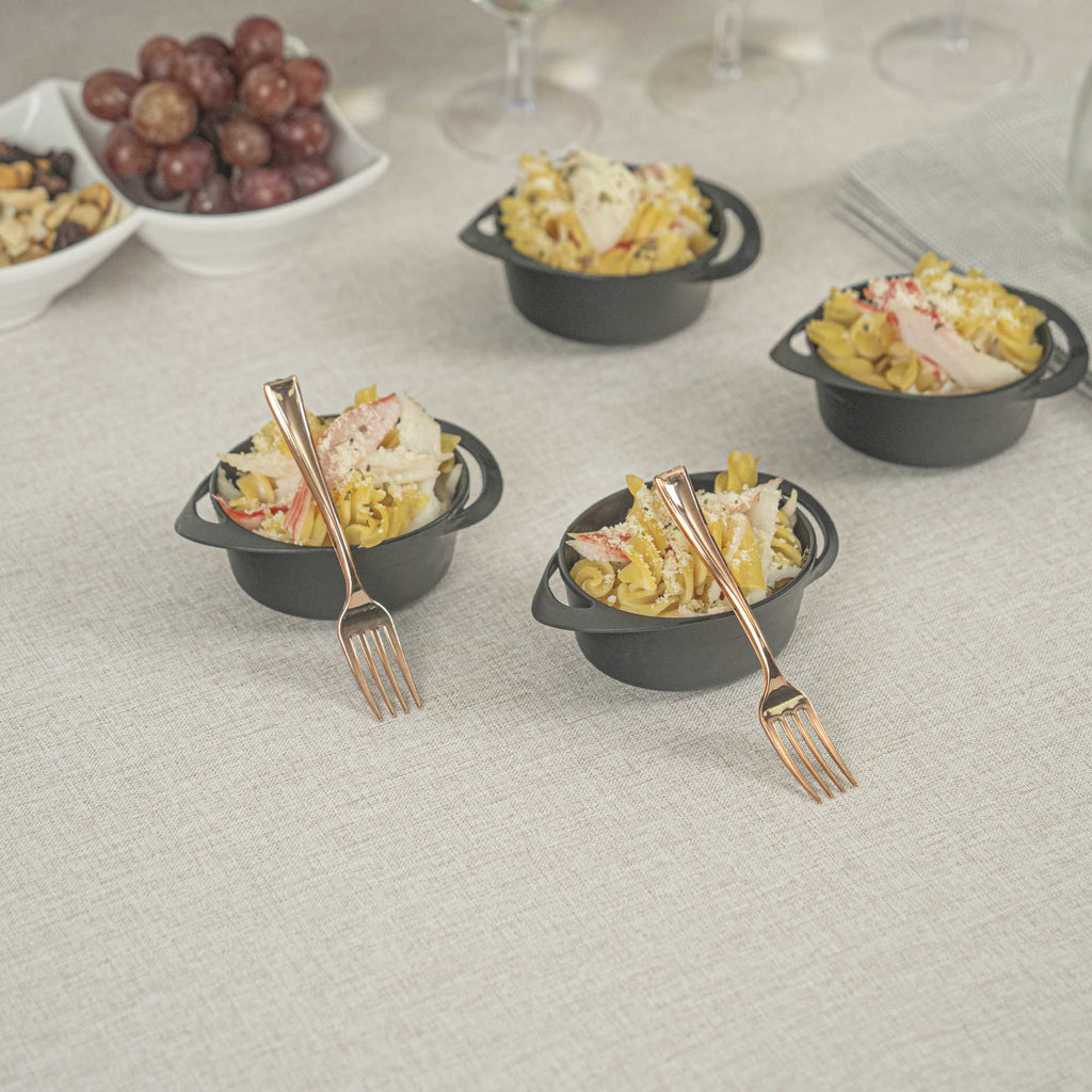 Mini Serve Rose Gold Plastic Mini Fork - 4" - 500 count box