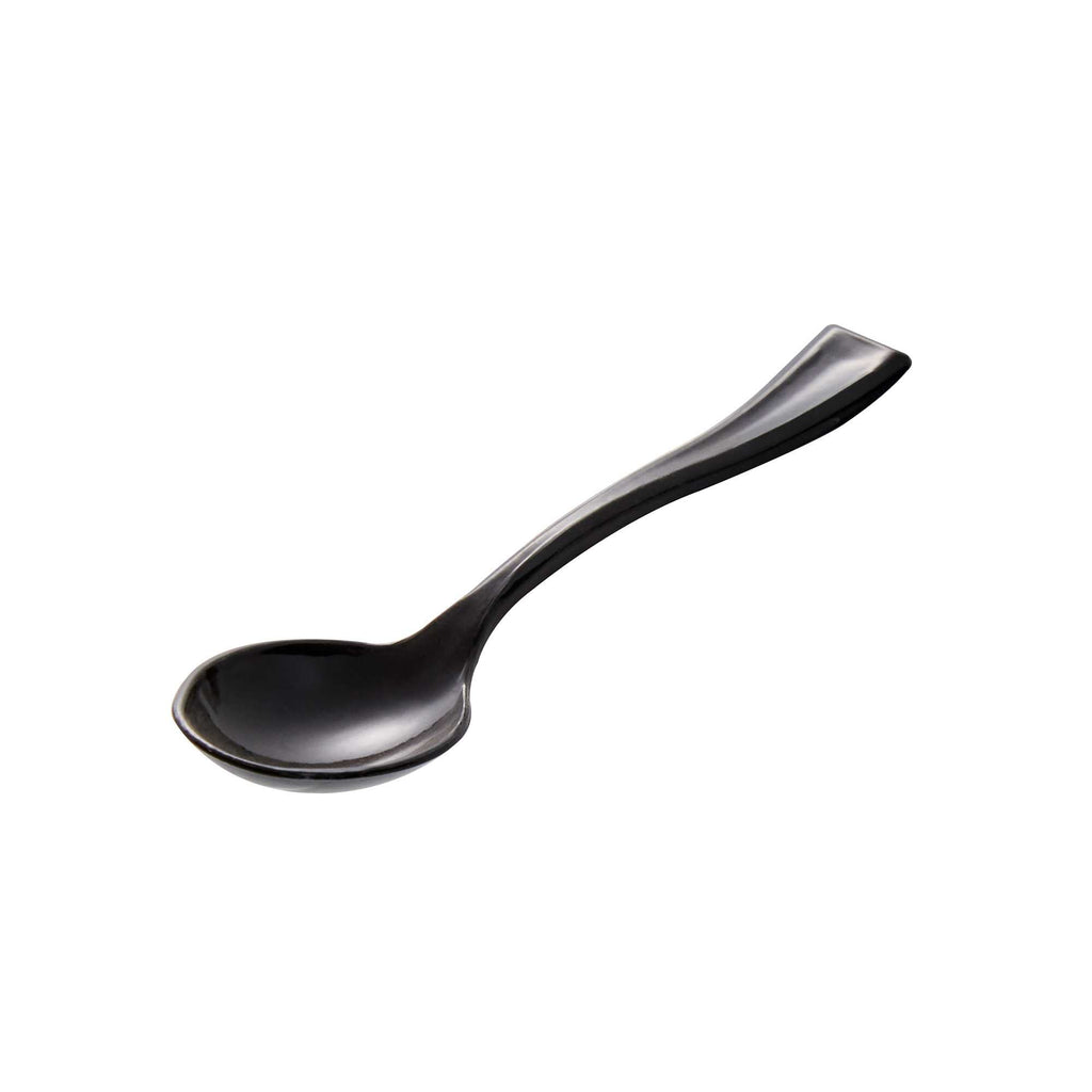 Mini Serve Black Plastic Mini Spoon - 4" - 500 count box