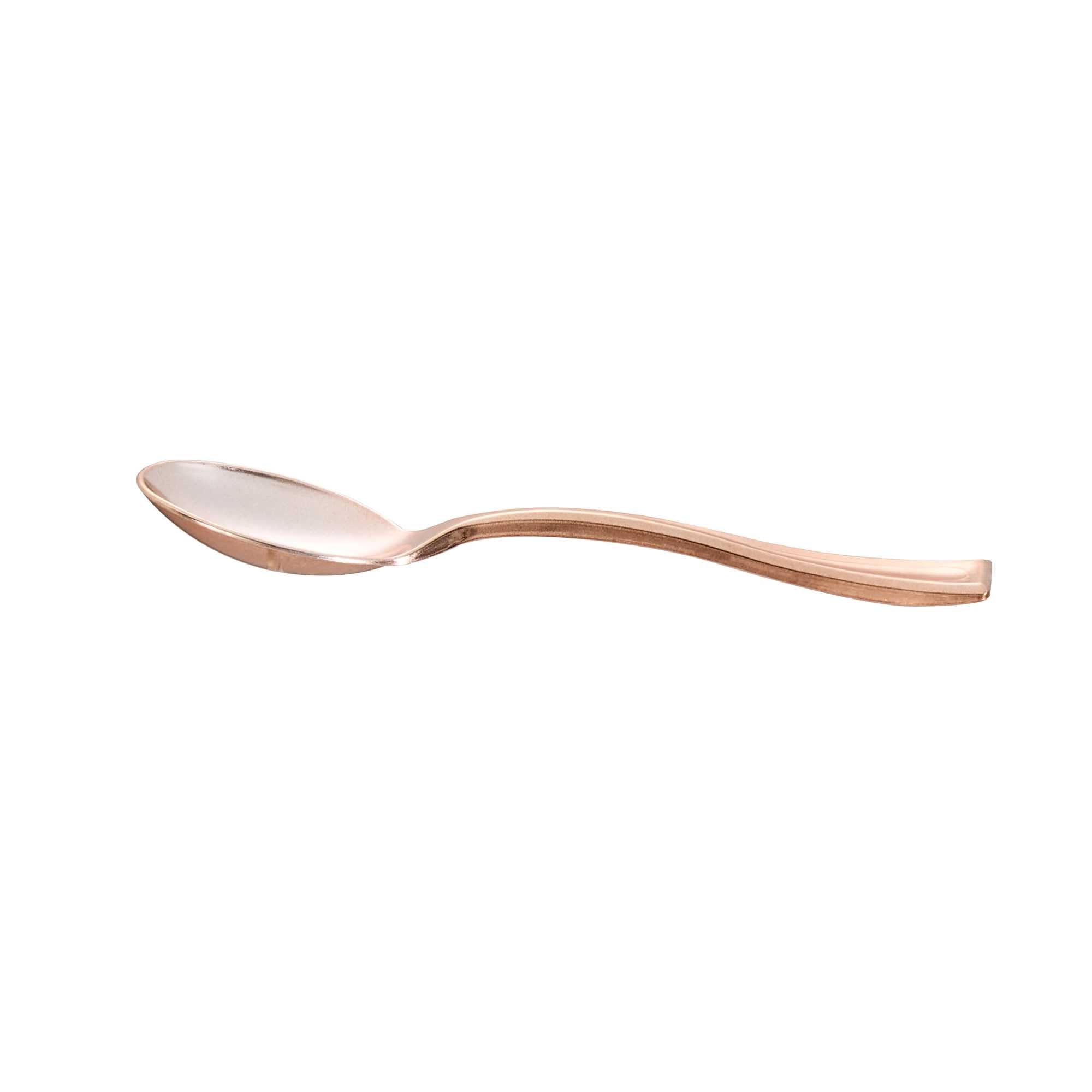 Mini Serve Rose Gold Plastic Mini Spoon - 4" - 500 count box