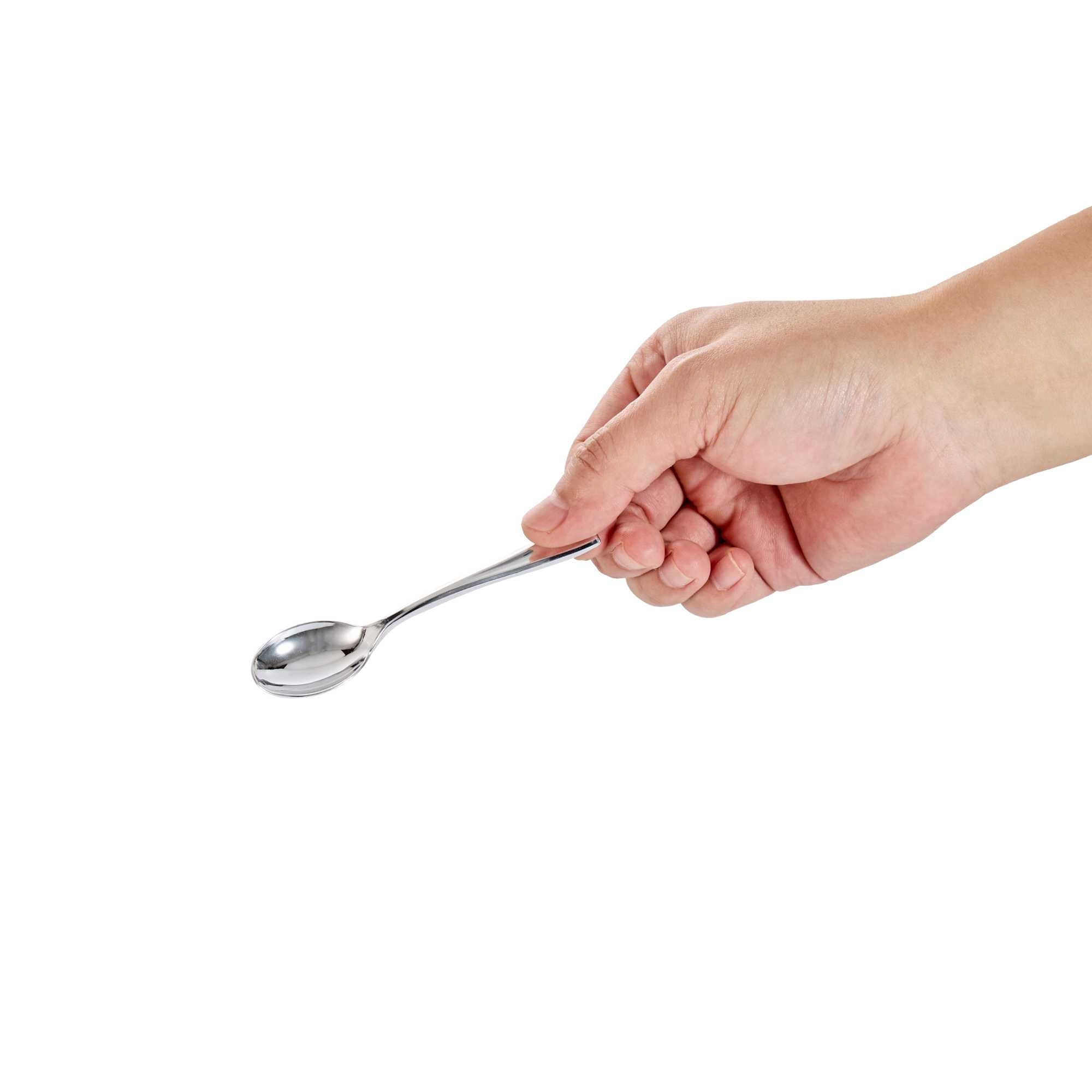 Mini Serve Silver Plastic Mini Spoon - 4" - 500 count box