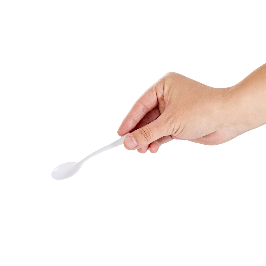 Mini Serve White Plastic Mini Spoon - 4" - 500 count box
