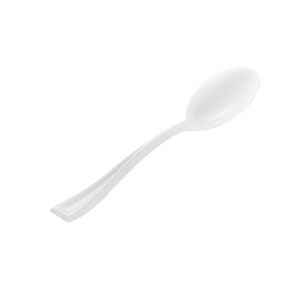 Mini Serve White Plastic Mini Spoon - 4" - 500 count box