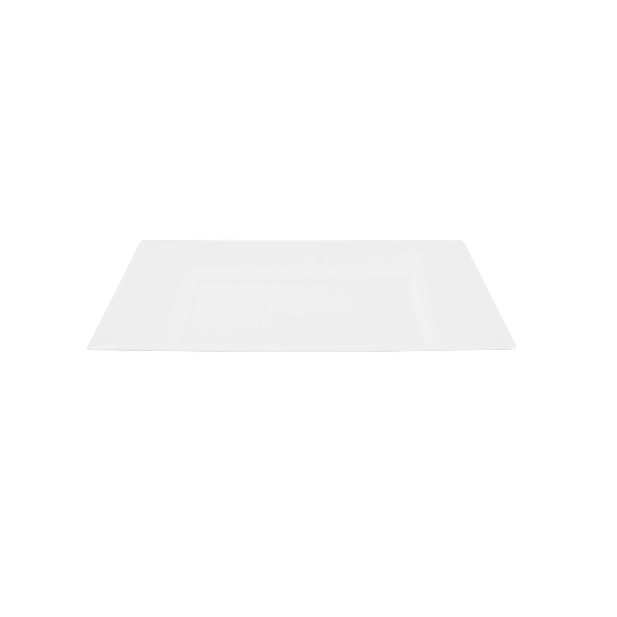 Maxi Serve Square White Plastic Modern Plate - 9 1/2" x 9 1/2" x 1/2" - 100 count box