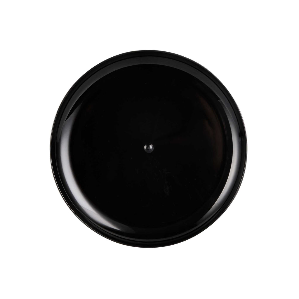 Maxi Serve Round Black Plastic Medium Elegant Plate - 7" x 7" - 100 count box