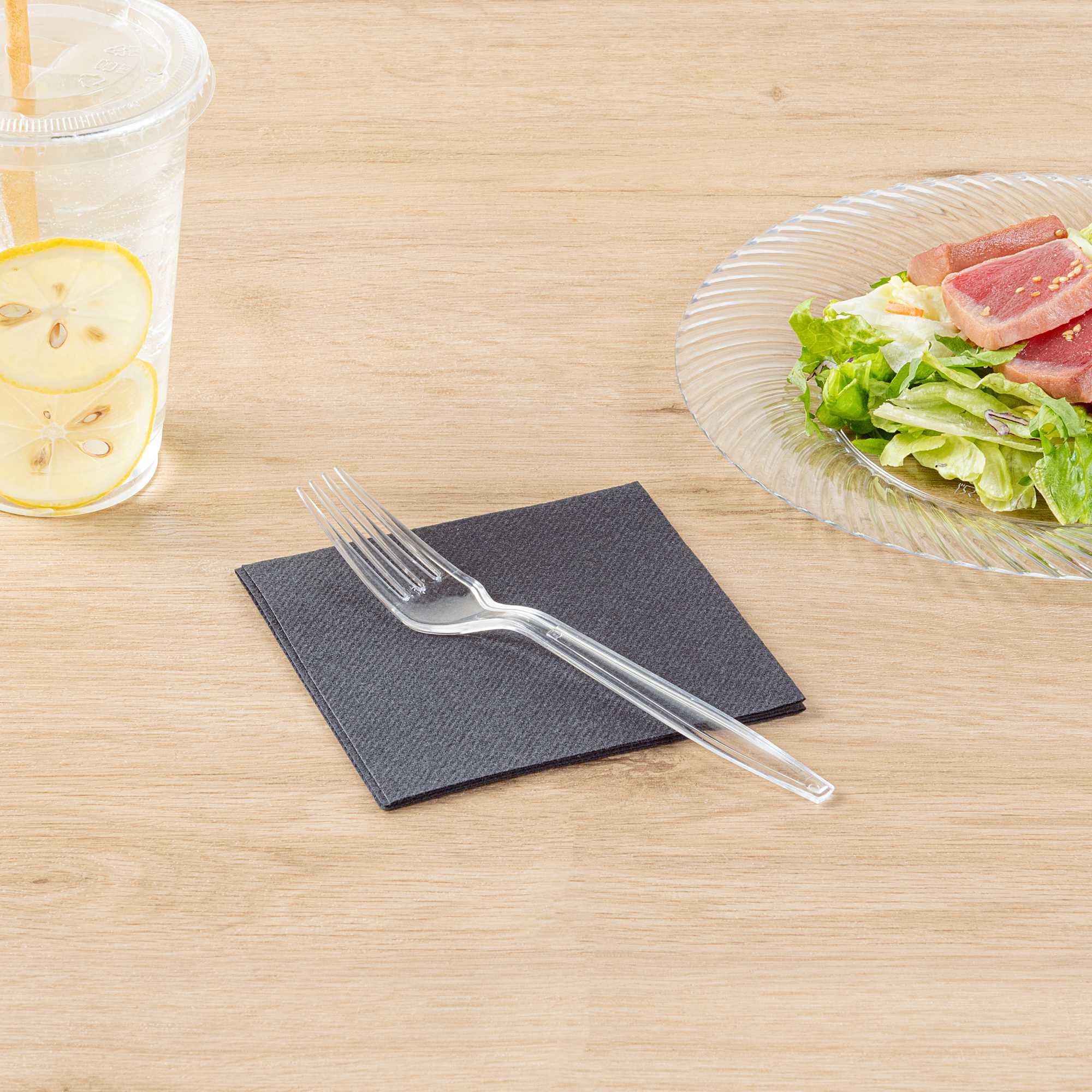 Moderna Clear Plastic Fork - 7 1/4" - 250 count box