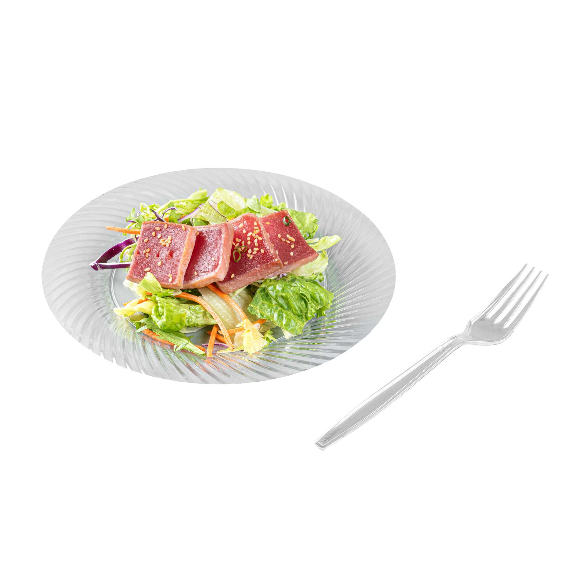 Moderna Clear Plastic Fork - 7 1/4" - 250 count box