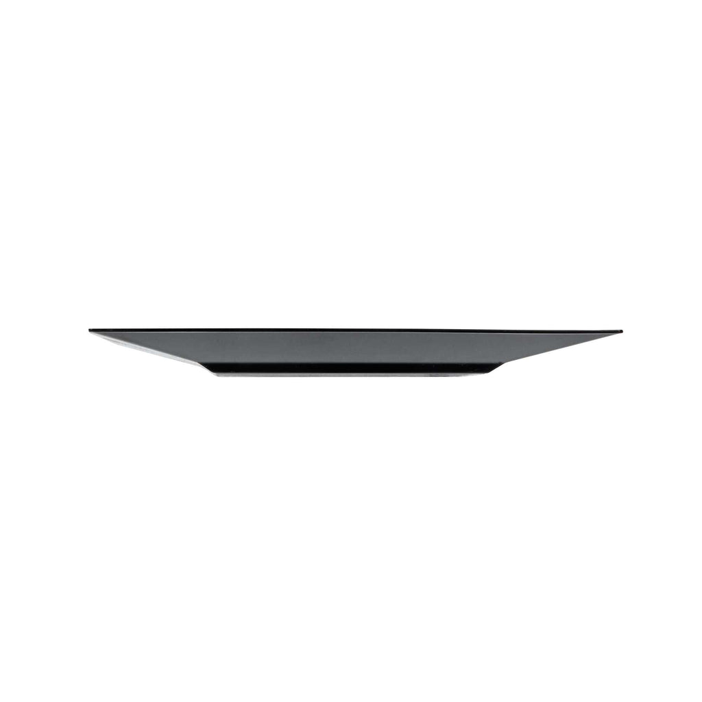 Maxi Serve Square Black Plastic Medium Plate - 8 1/4" x 8 1/4" x 1/2" - 100 count box