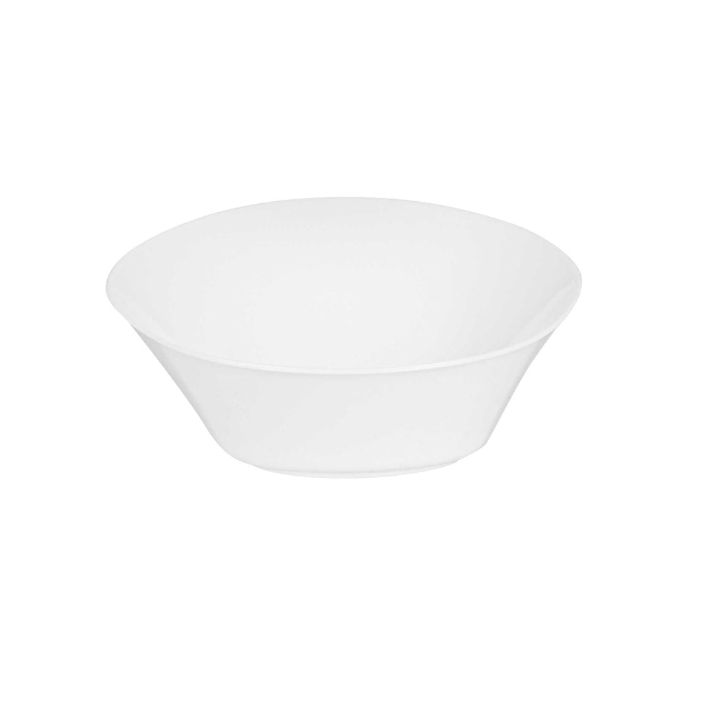 Mini Serve Oval White Plastic Ellipse Dish - 4" x 3" x 1 1/4" - 100 count box
