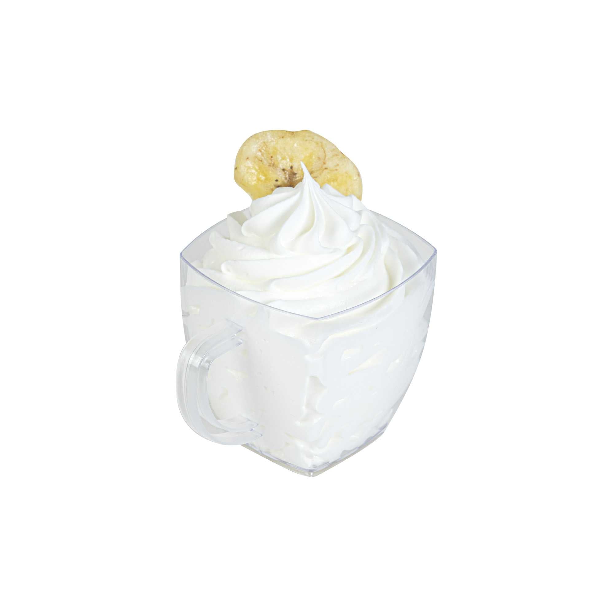 Restpresso 2 oz Square Clear Plastic Mini Cafe Cup - 2" x 2" x 2" - 100 count box