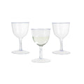 Bev Tek 2 oz Round Clear Plastic Mini Wine Goblet - 2" x 2" x 2 1/2" - 100 count box