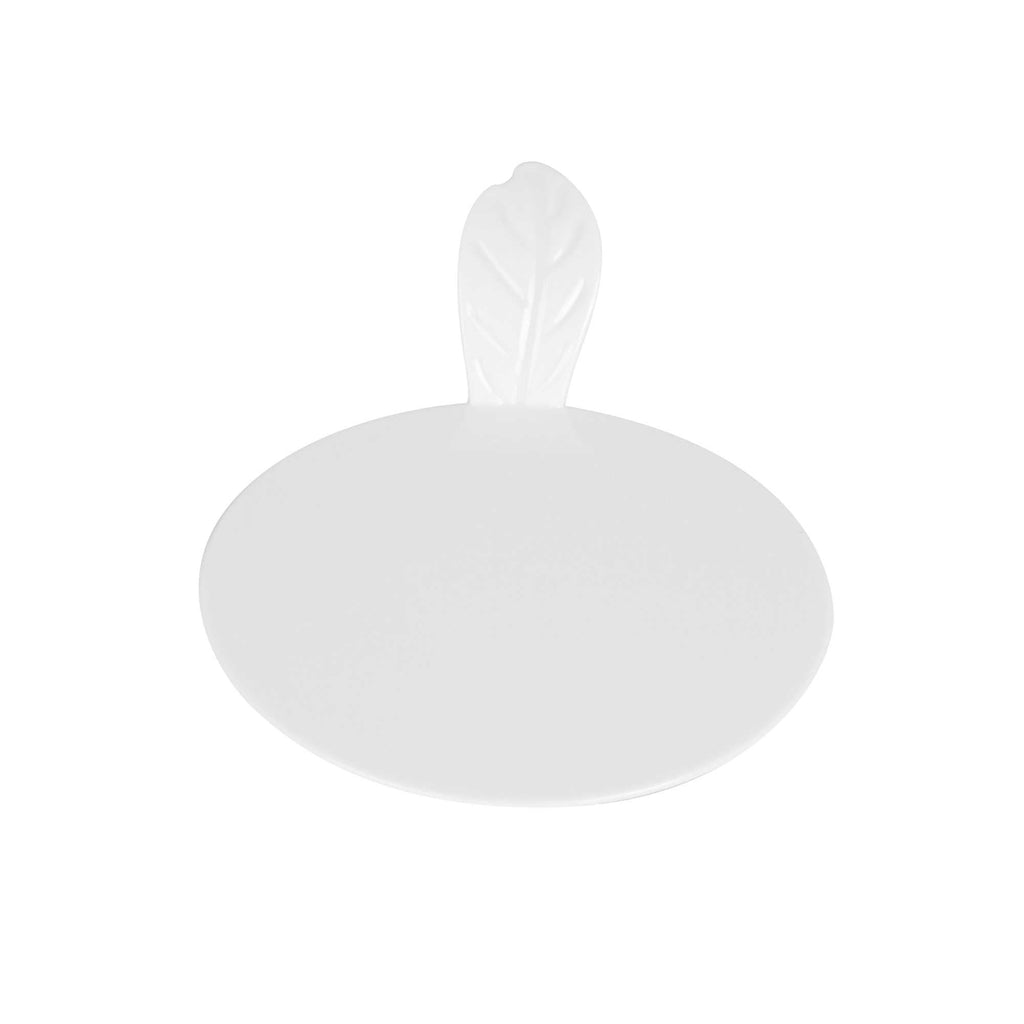 Pastry Tek Round White Plastic Pastry Pallet - 3" x 3" x 1" - 100 count box
