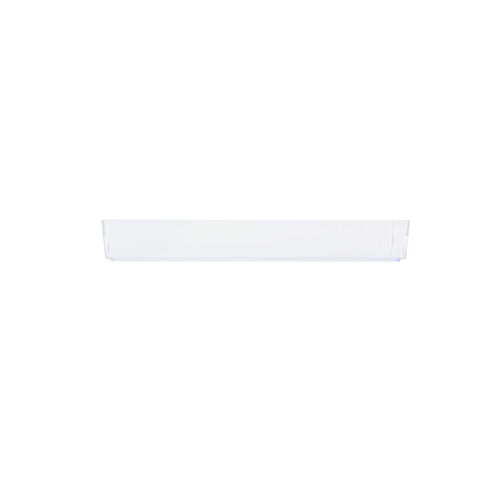 Mini Serve Rectangle Clear Plastic Modern Plate - 5 1/4" x 1 3/4" x 3/4" - 100 count box