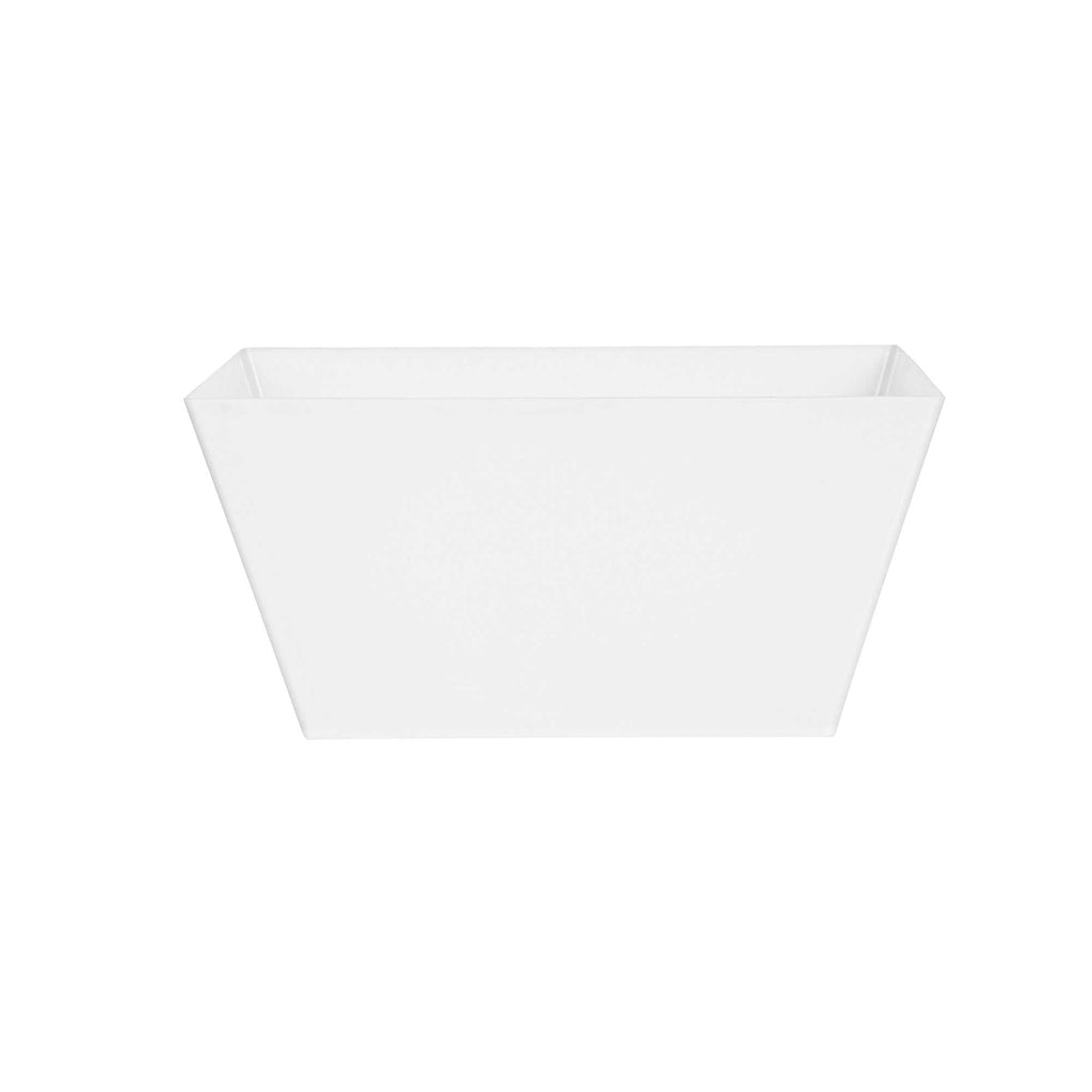 Maxi Serve 18 oz Square White Plastic Medium Modern Bowl - 6 3/4" x 6 3/4" x 3" - 25 count box
