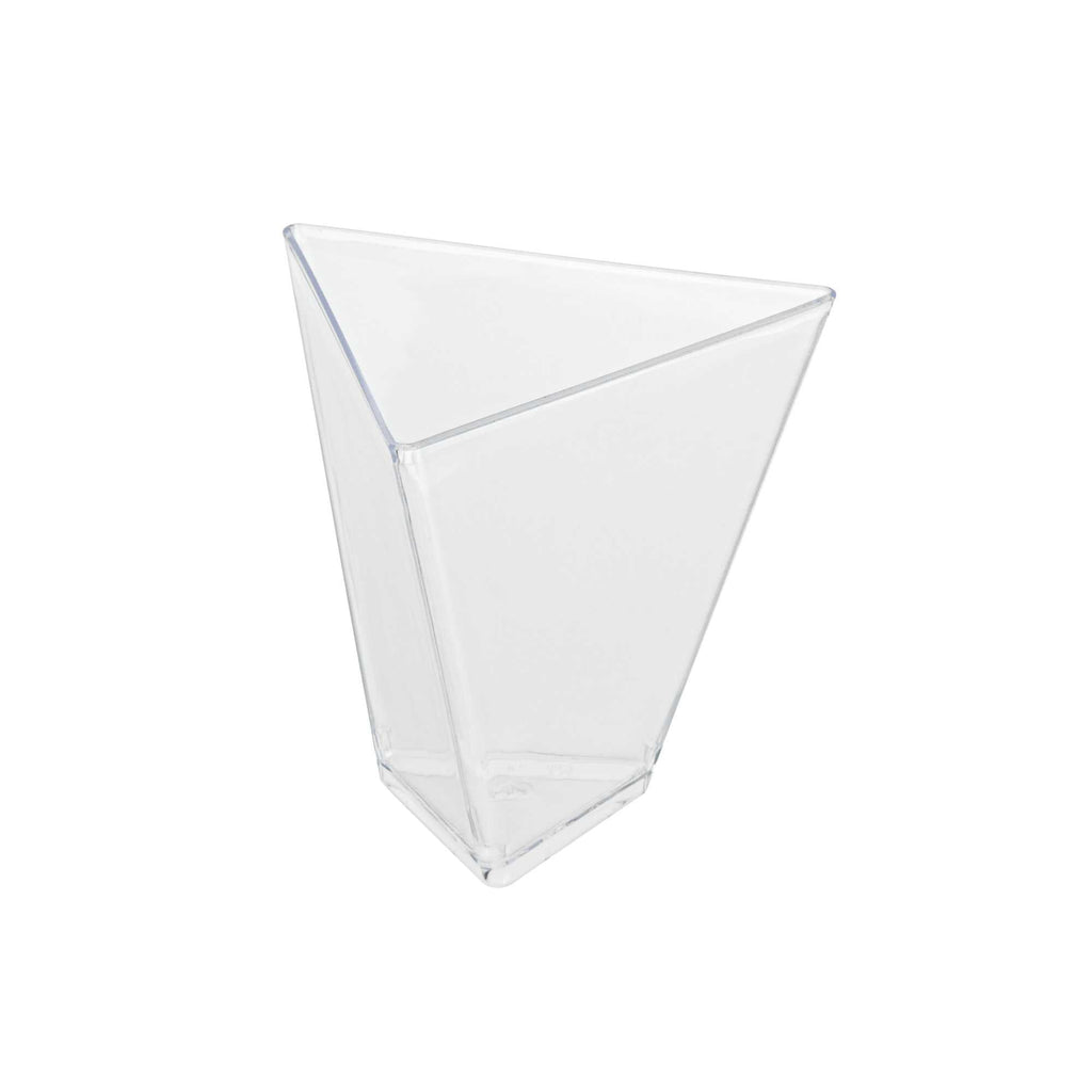 Mini Serve 4 oz Clear Plastic Torcente Dessert Cup - 3" x 2 1/2" x 2 3/4" - 100 count box