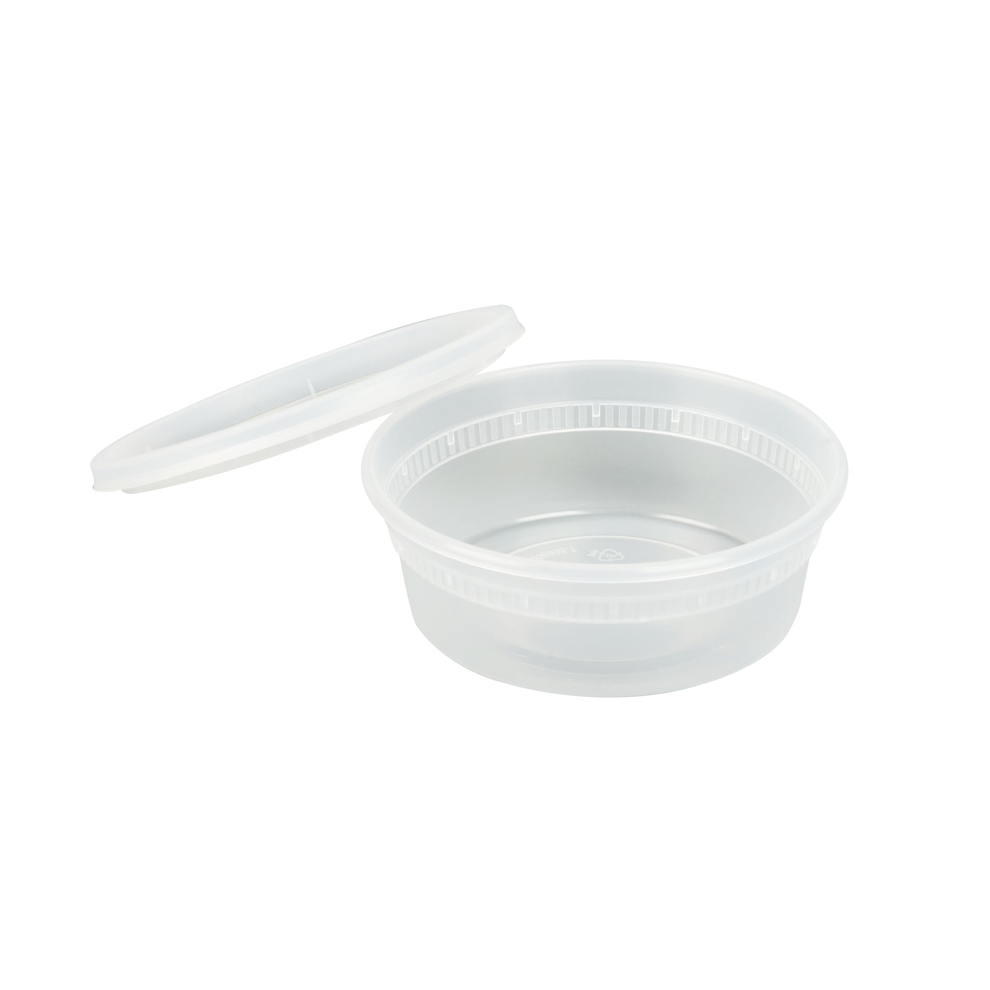 Asporto 8 oz Round Clear Plastic Soup Container - with Lid, Microwavable - 4 1/2" x 4 1/2" x 1 3/4" - 100 count box
