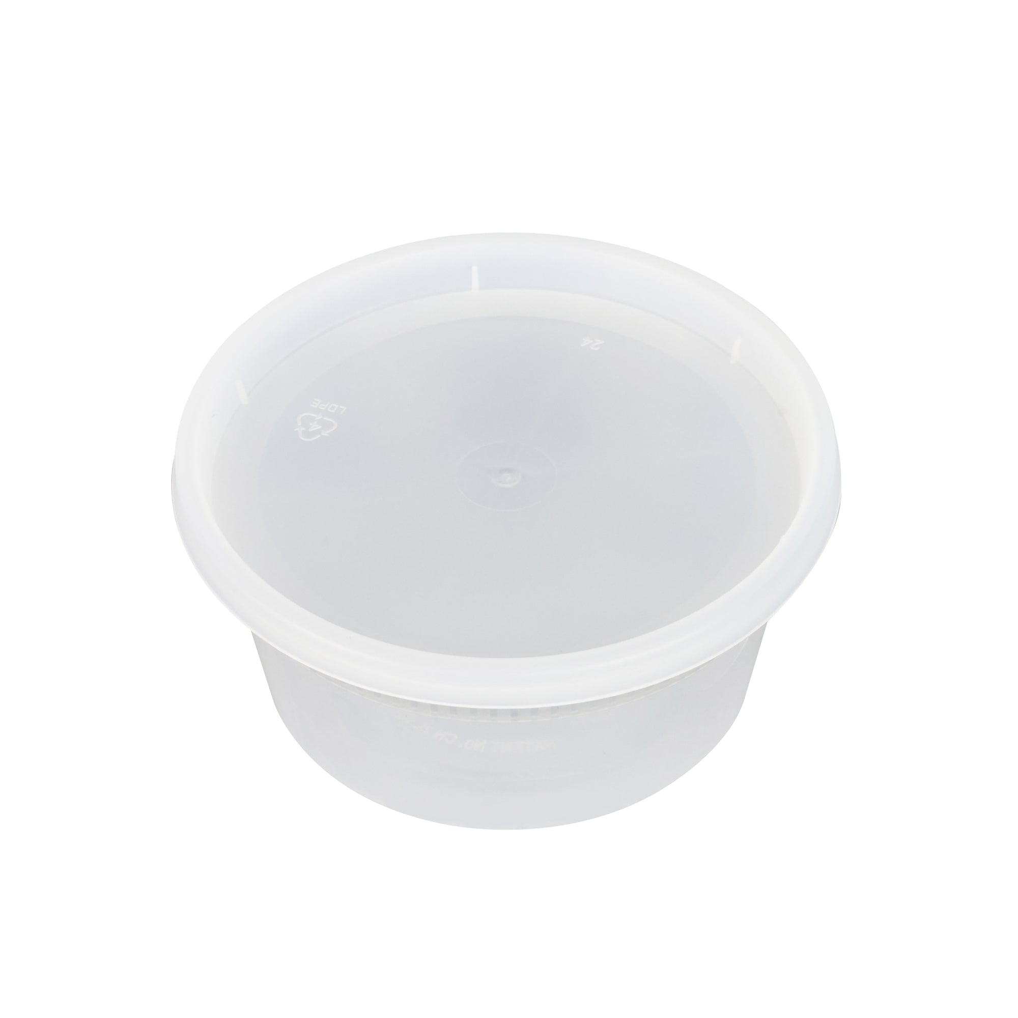 Asporto 12 oz Round Clear Plastic Soup Container - with Lid, Microwavable - 4 1/2" x 4 1/2" x 2 1/2" - 100 count box