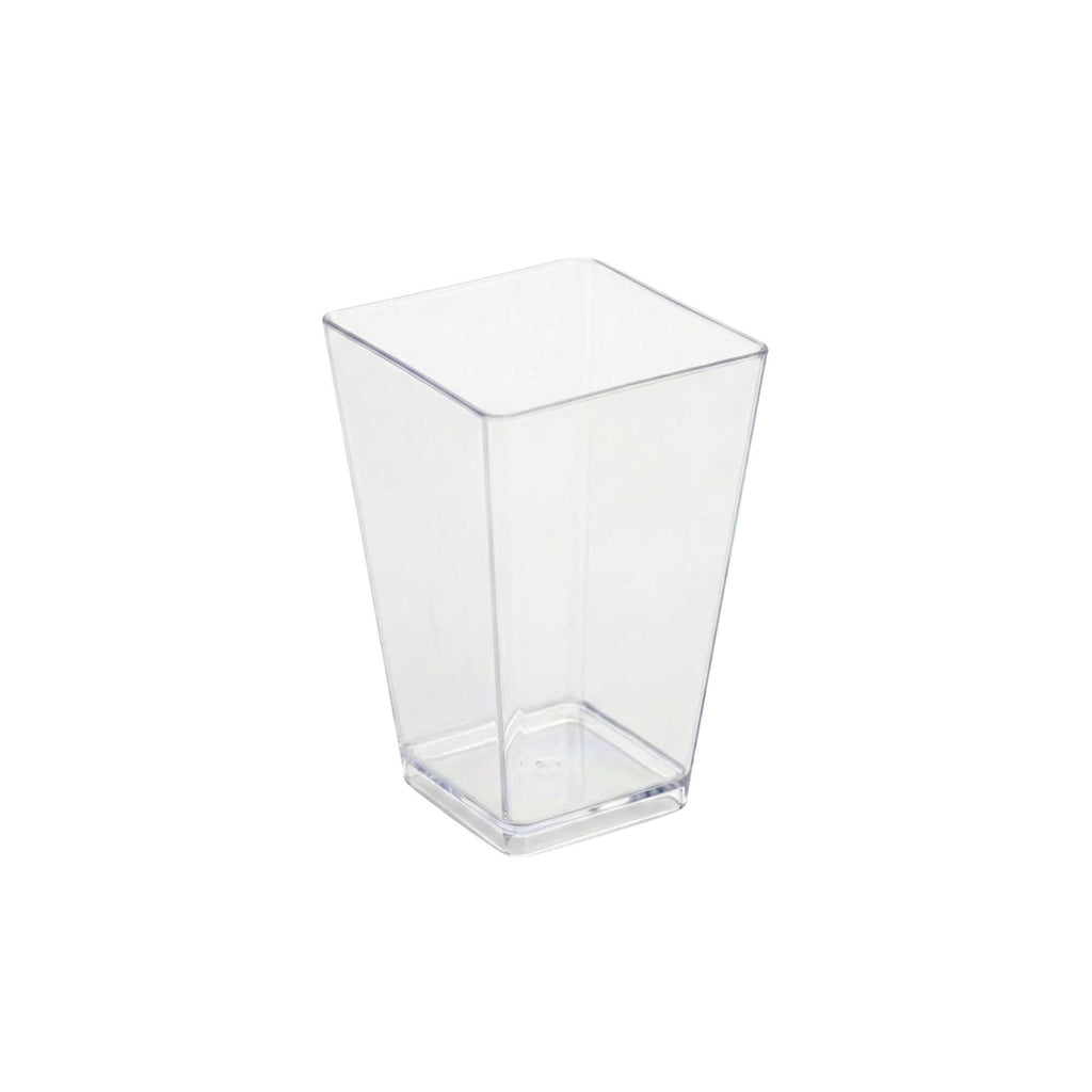 Mini Serve 4 oz Square Clear Plastic Tall Medium Kova Cup - 2" x 2" x 3" - 320 count box