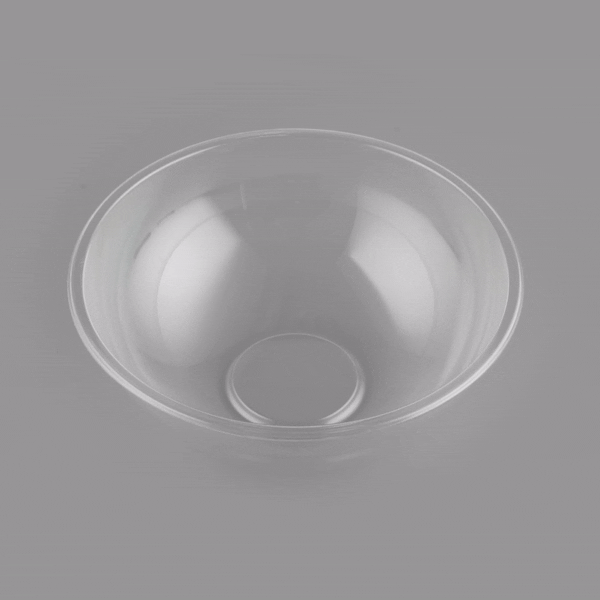 Maxi Serve 21 oz Round Clear Plastic Salad Bowl - 6 3/4" x 6 3/4" x 2 1/2" - 200 count box