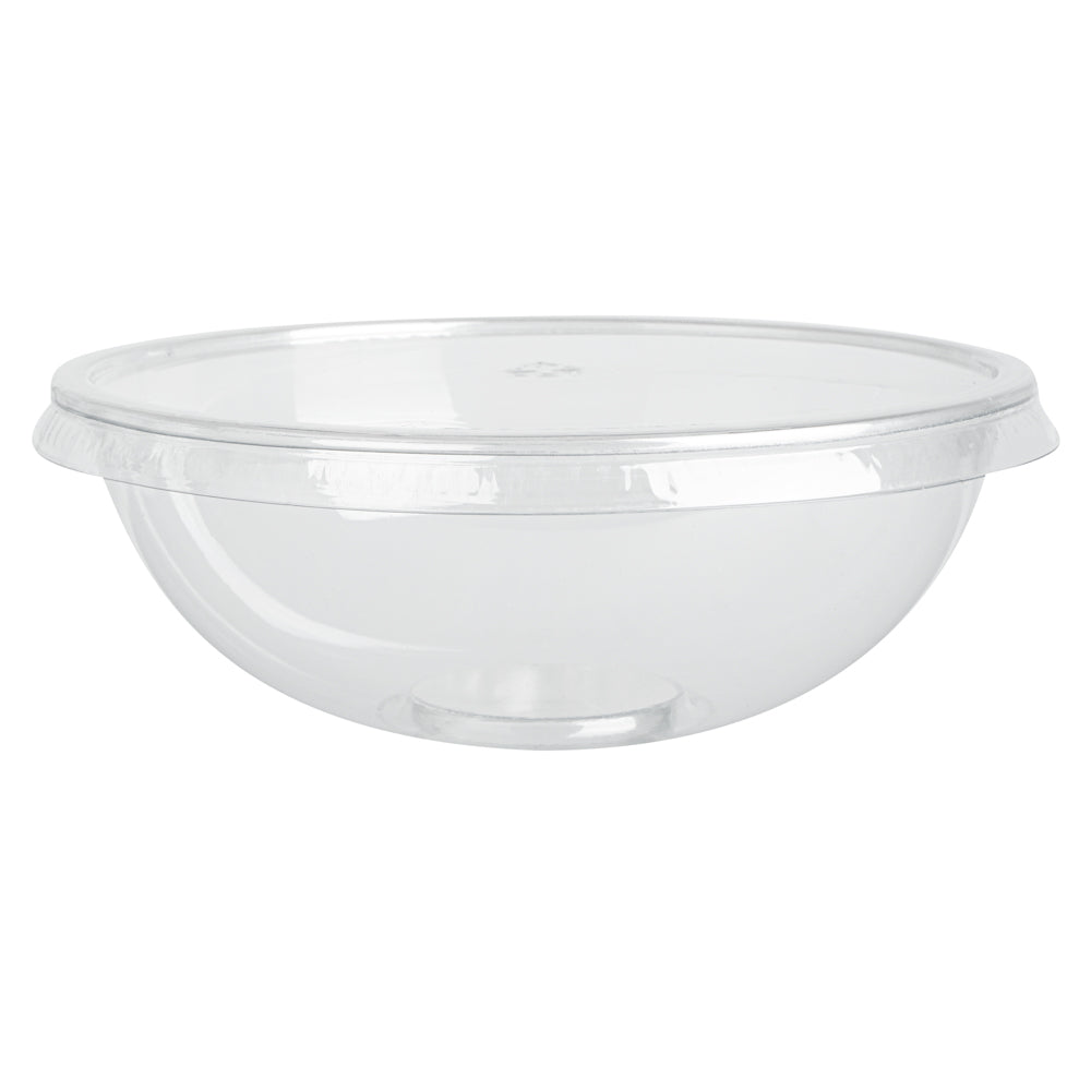 Maxi Serve 21 oz Round Clear Plastic Salad Bowl - 6 3/4" x 6 3/4" x 2 1/2" - 200 count box