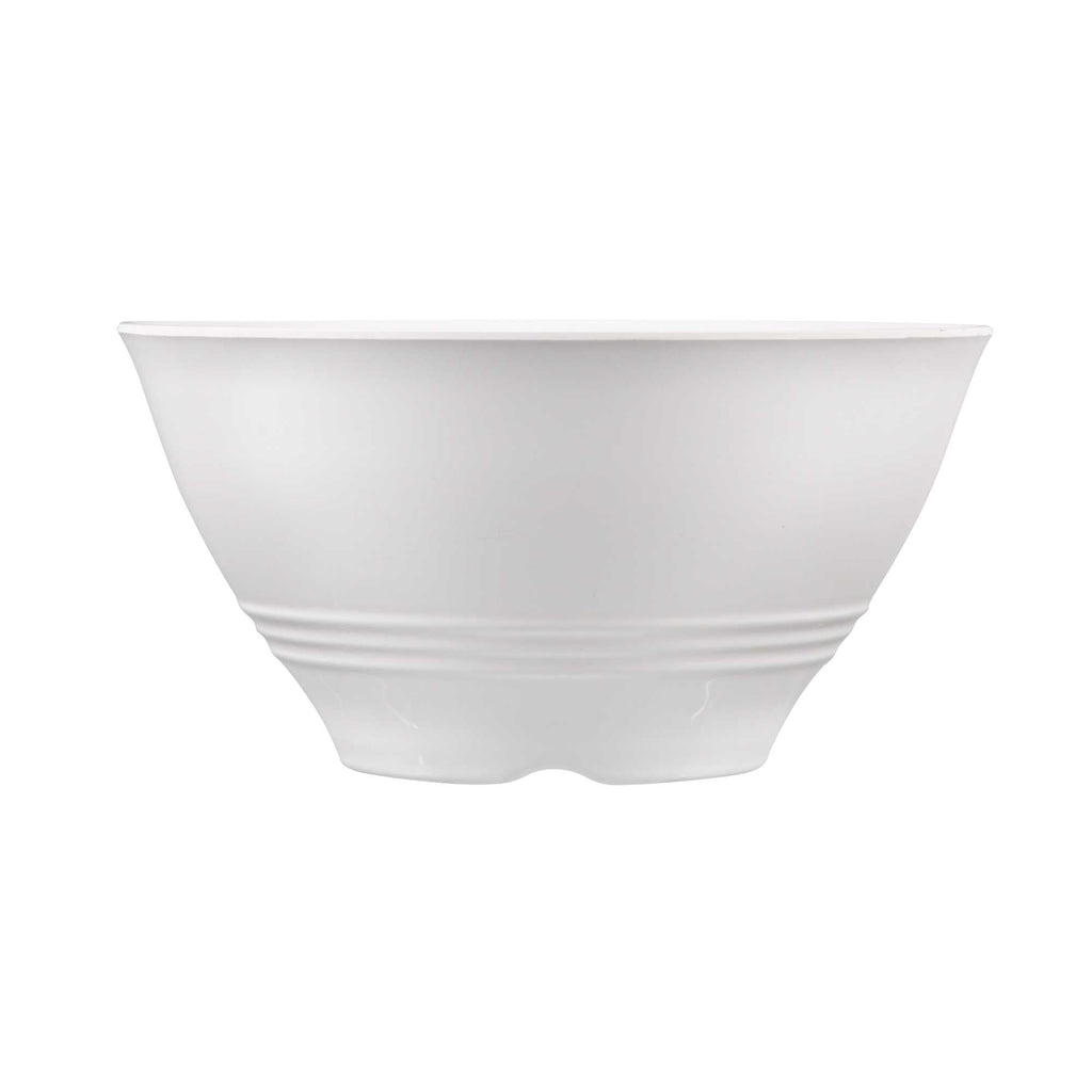 Voga 74 oz Round White Melamine Large Bowl - Incline - 8 1/2" x 8 1/2" x 4 1/4" - 10 count box